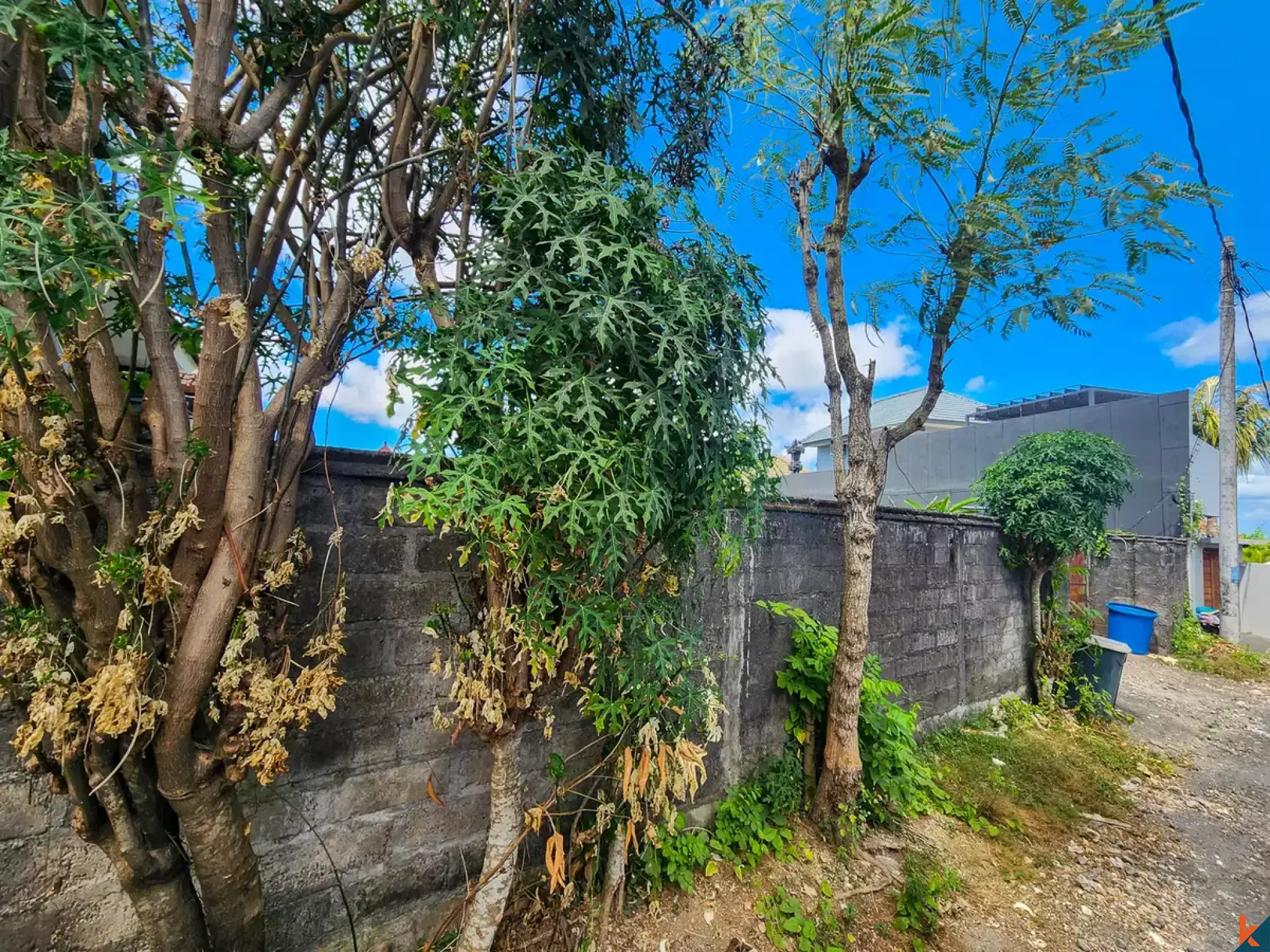 Terrain à bail parfaitement situé à Ungasan avec projet pour deux villas