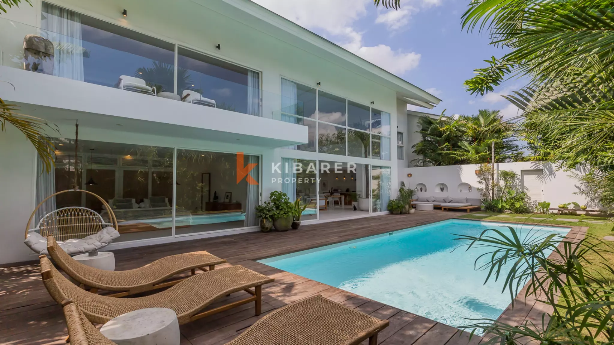 Gorgeous Three Bedroom Villa Enclosed Living Room Situated in Canggu