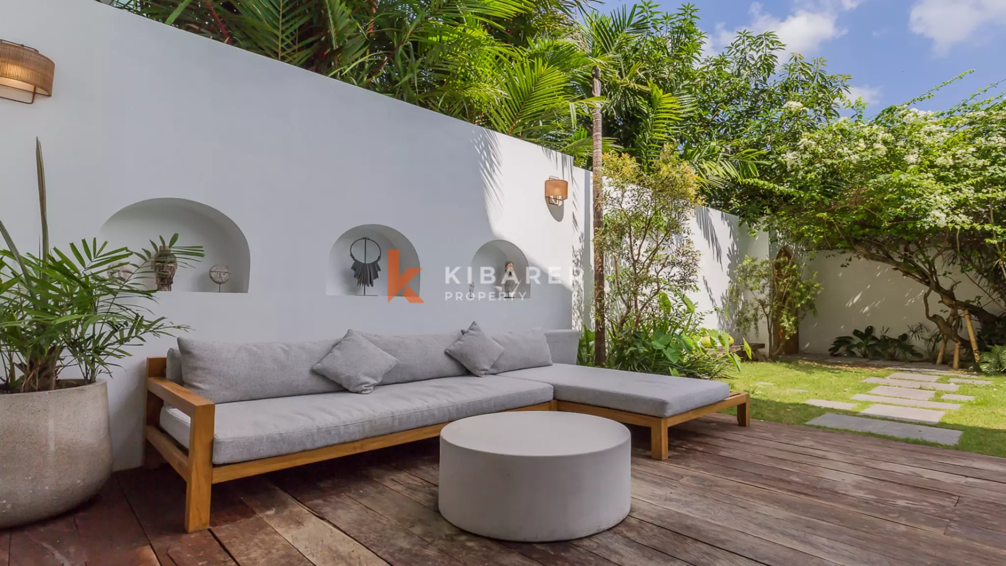 Gorgeous Three Bedroom Villa Enclosed Living Room Situated in Canggu