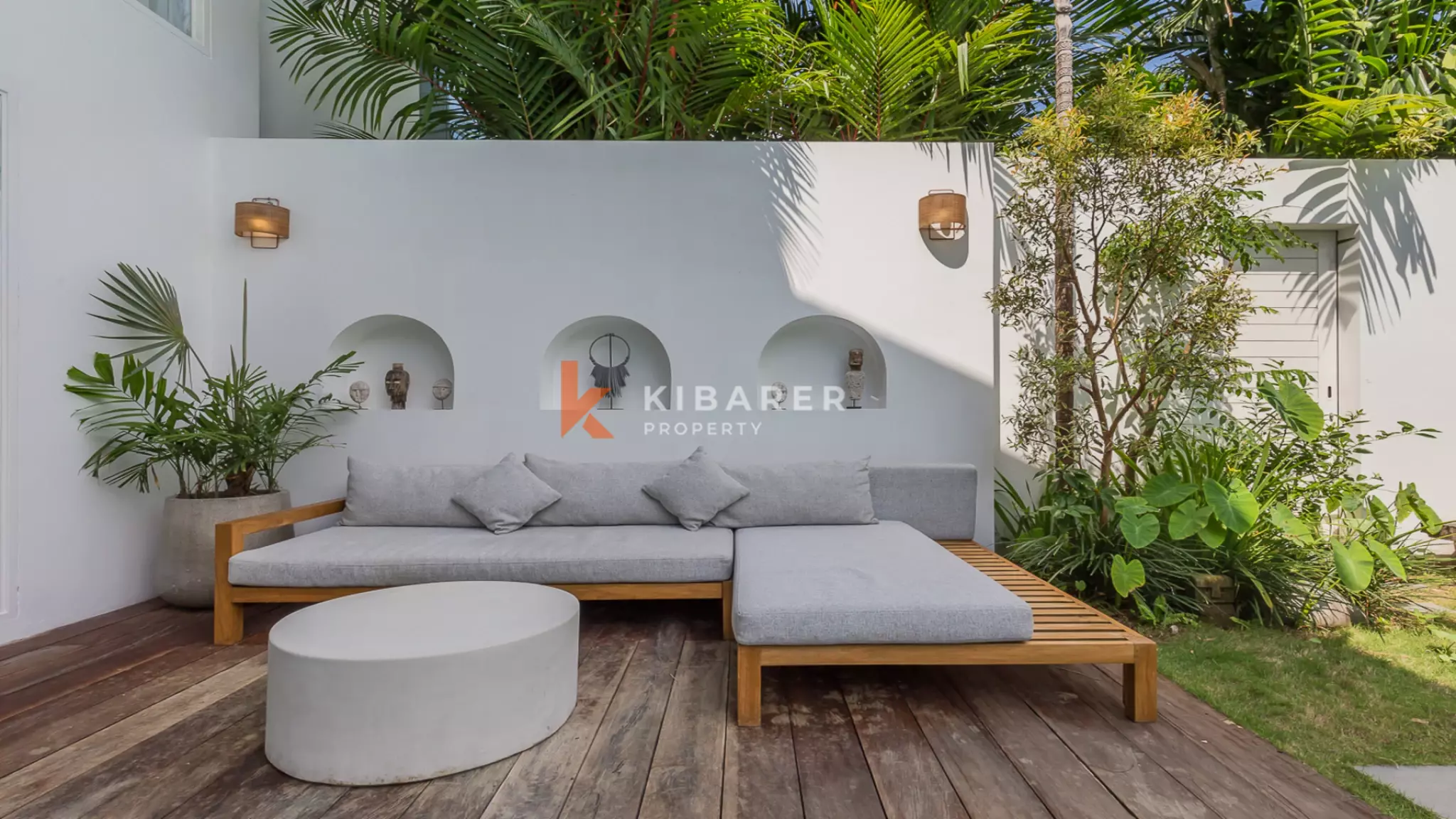Gorgeous Three Bedroom Villa Enclosed Living Room Situated in Canggu