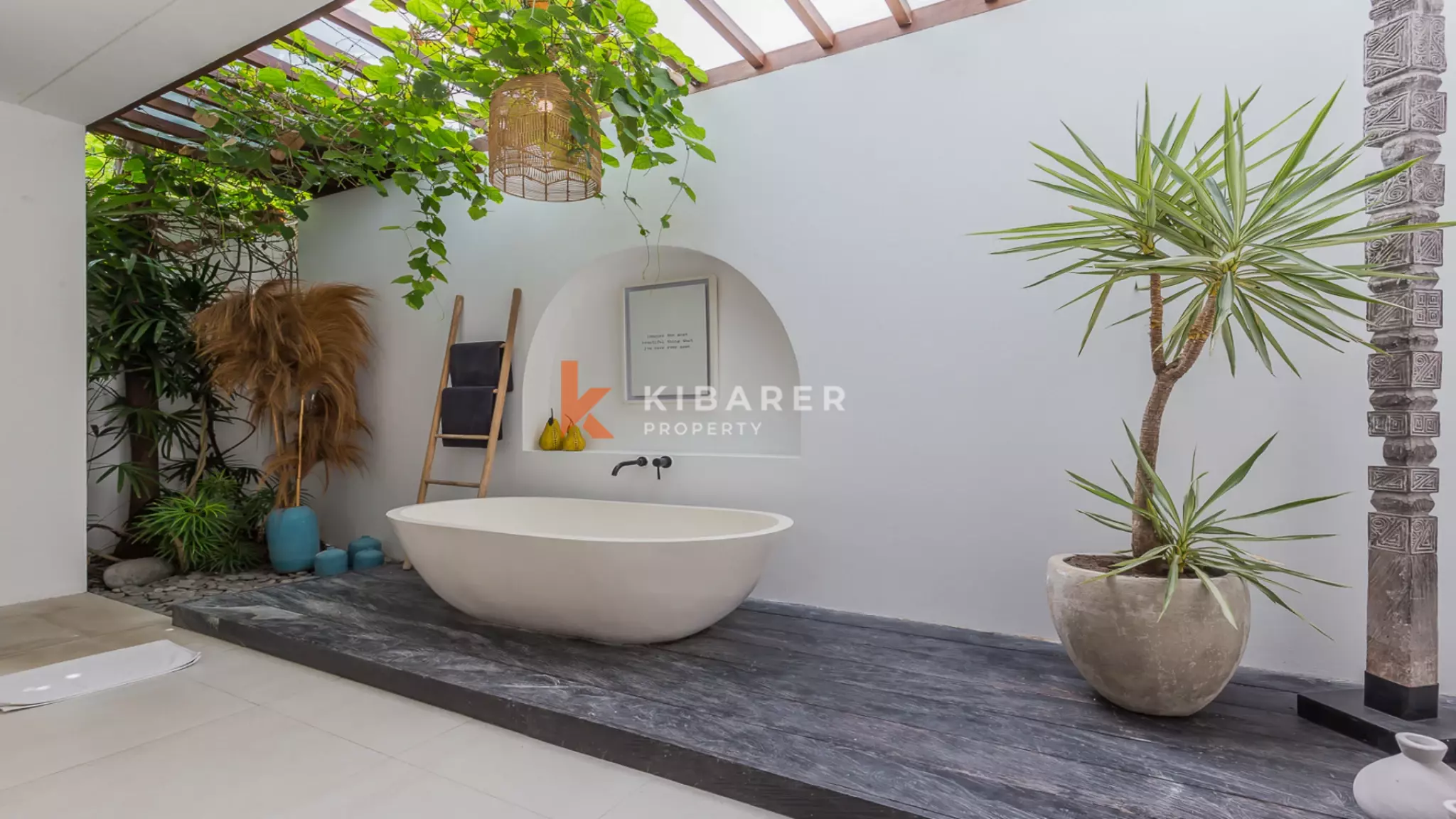 Gorgeous Three Bedroom Villa Enclosed Living Room Situated in Canggu