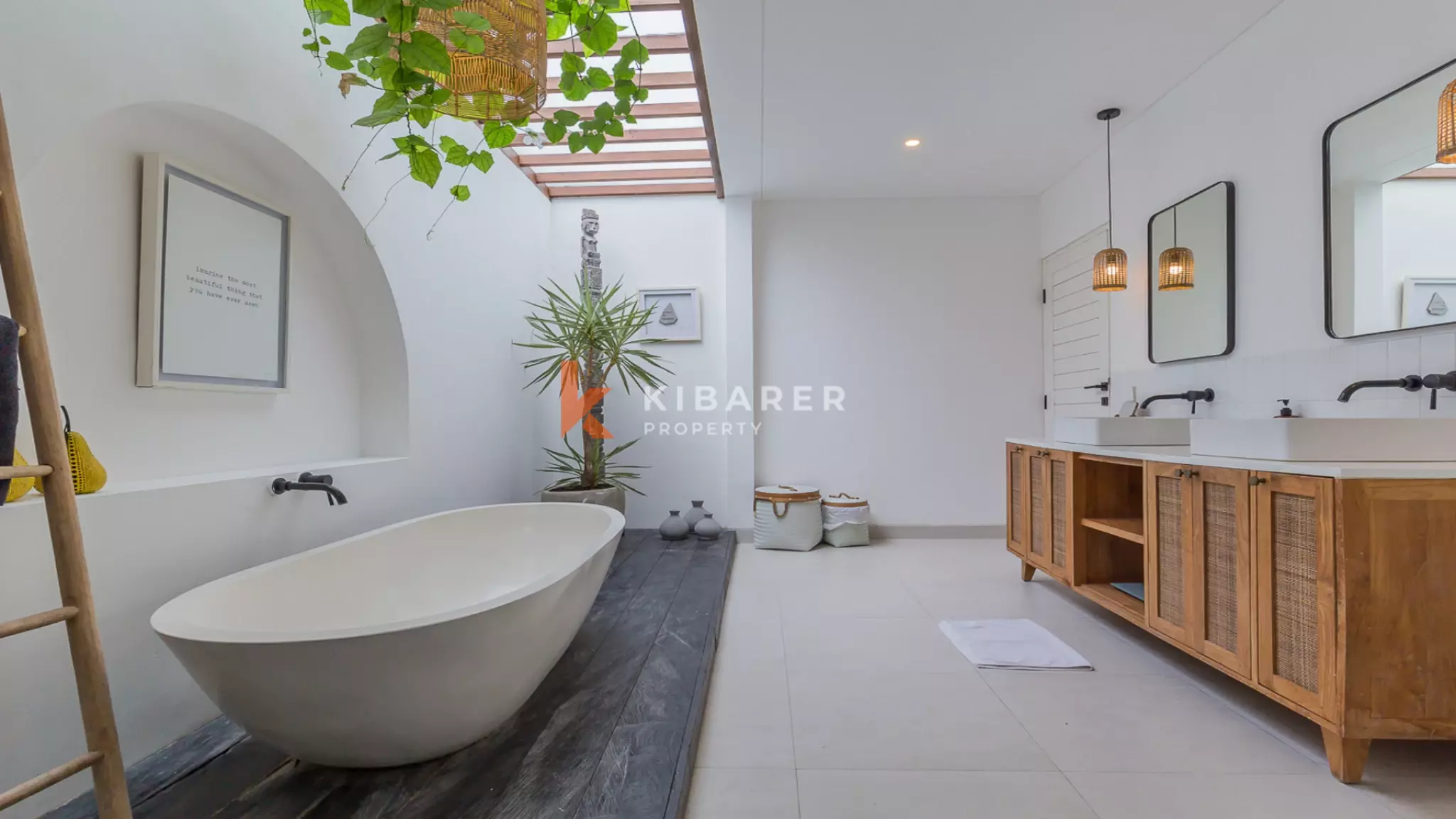 Gorgeous Three Bedroom Villa Enclosed Living Room Situated in Canggu