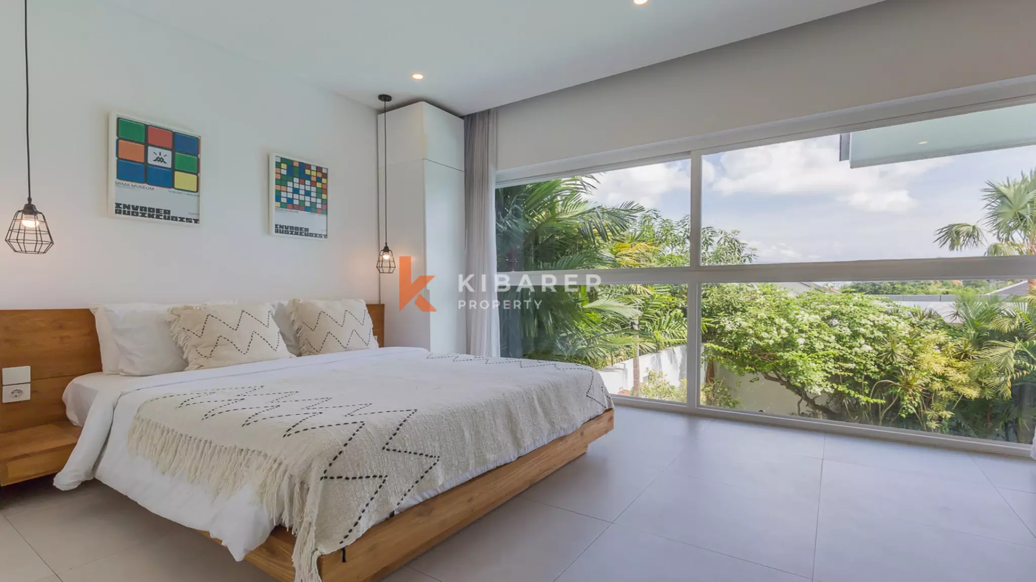 Gorgeous Three Bedroom Villa Enclosed Living Room Situated in Canggu