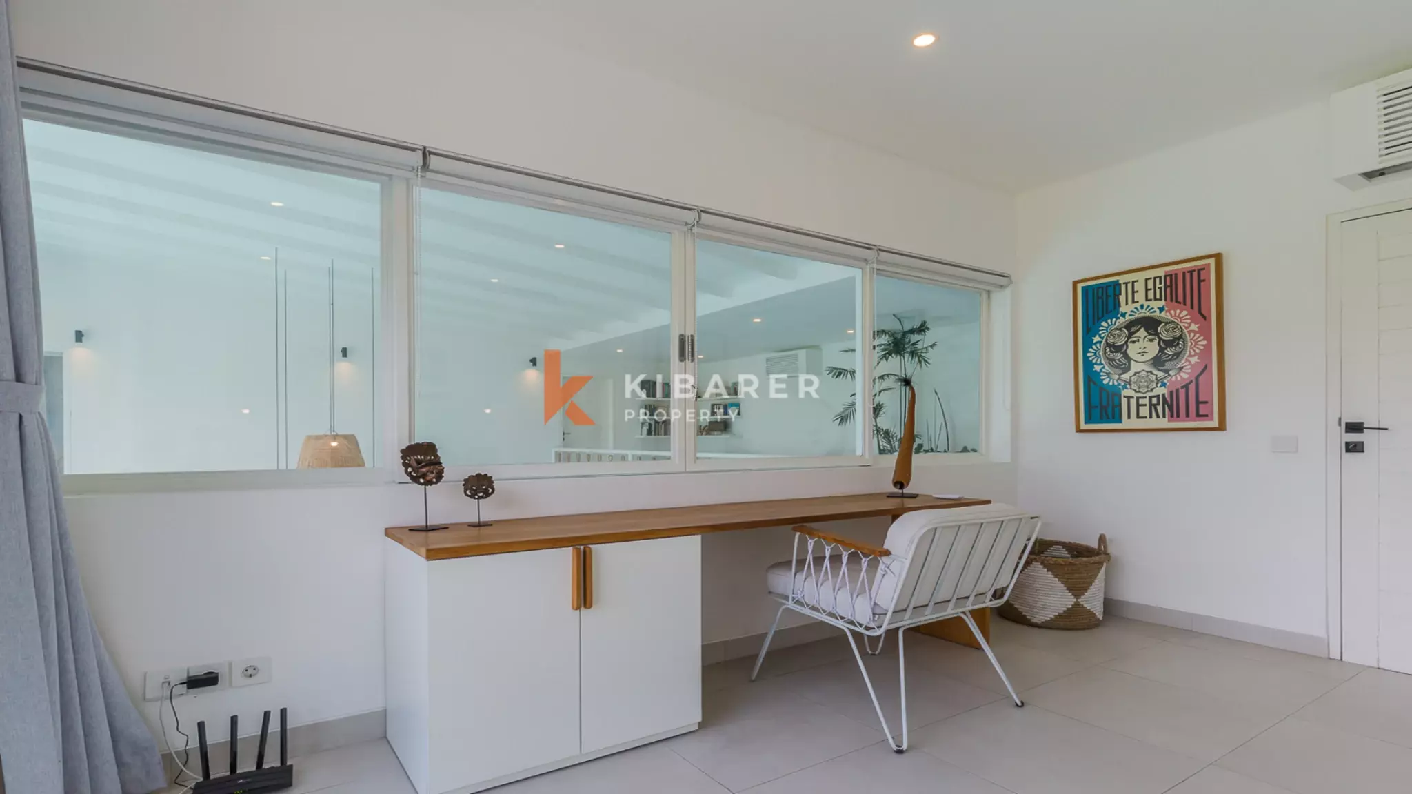 Gorgeous Three Bedroom Villa Enclosed Living Room Situated in Canggu