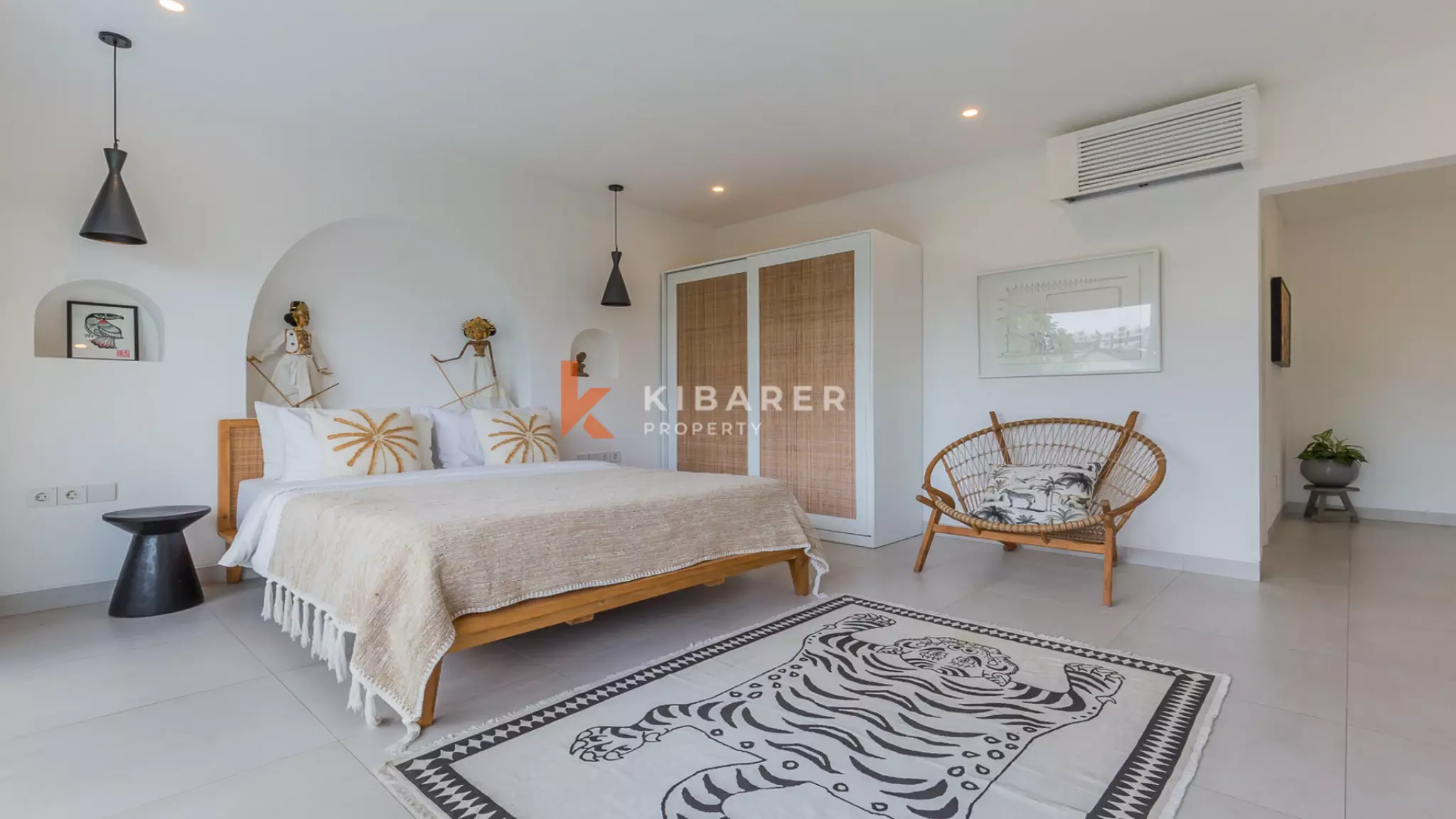 Gorgeous Three Bedroom Villa Enclosed Living Room Situated in Canggu