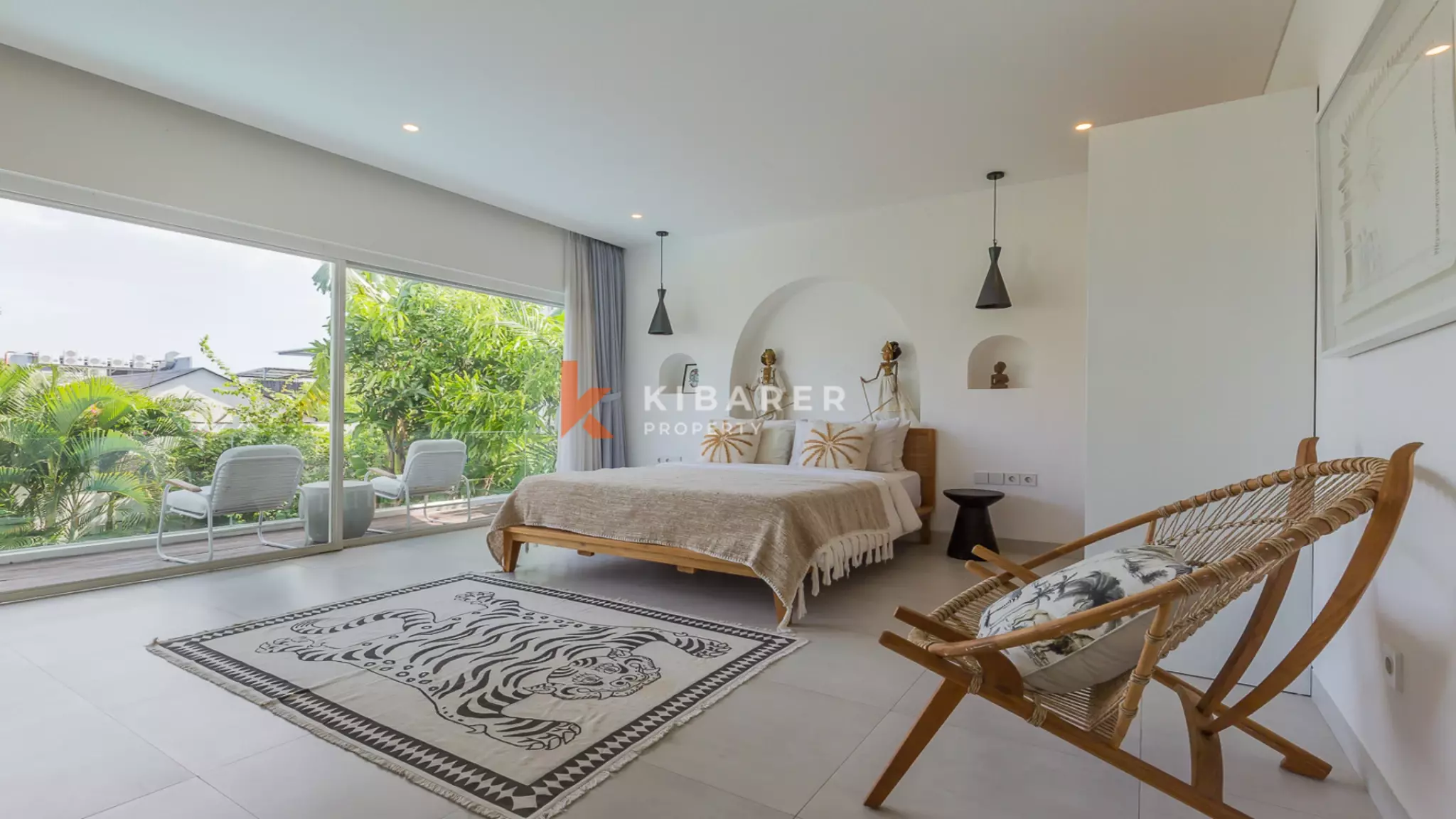 Gorgeous Three Bedroom Villa Enclosed Living Room Situated in Canggu