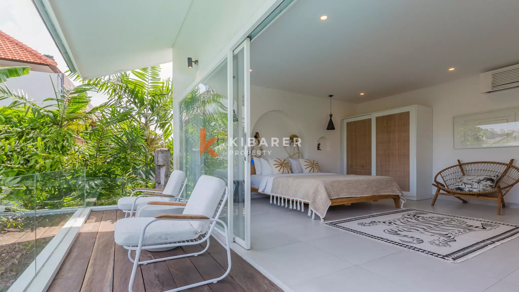 Gorgeous Three Bedroom Villa Enclosed Living Room Situated in Canggu