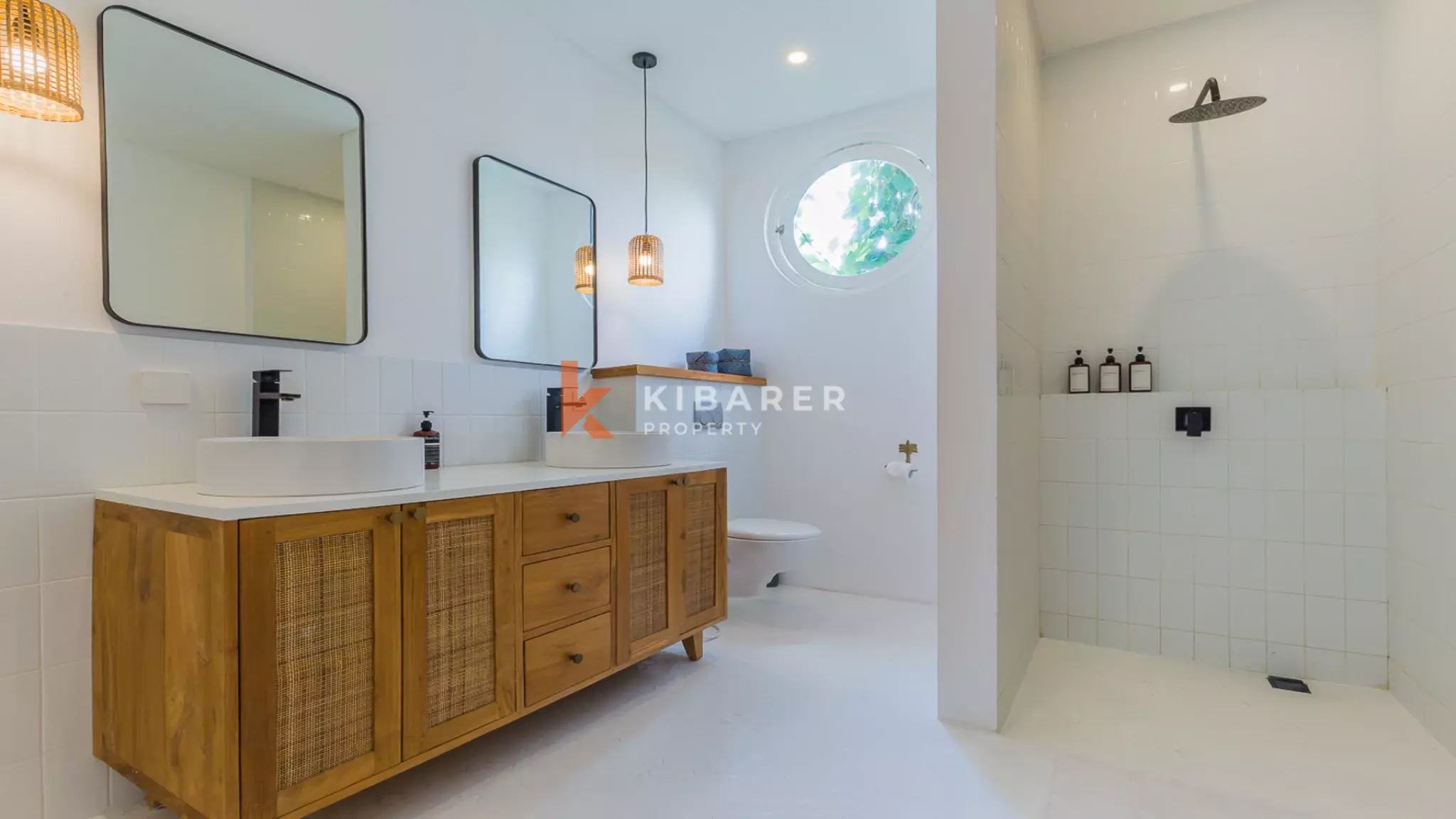 Gorgeous Three Bedroom Villa Enclosed Living Room Situated in Canggu