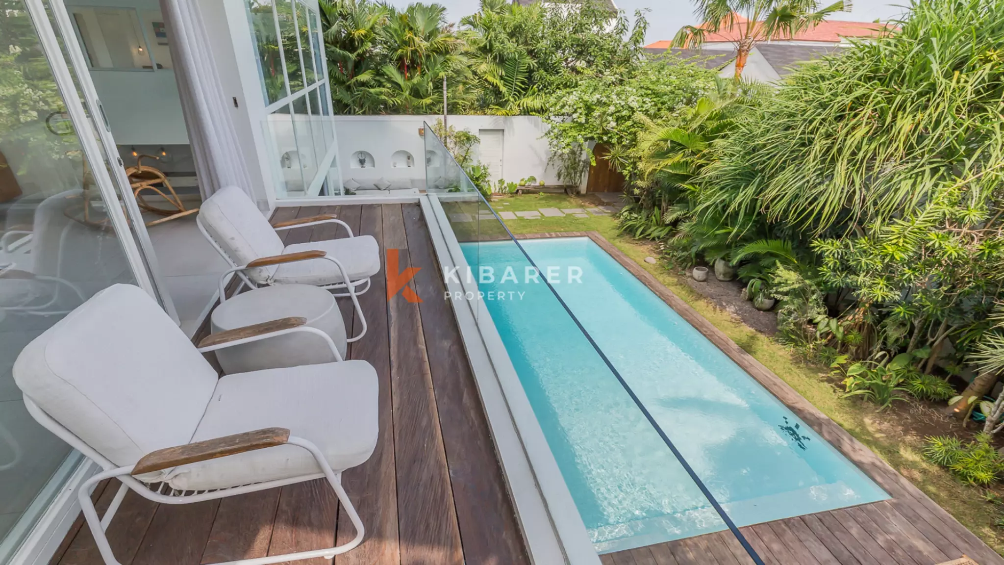 Gorgeous Three Bedroom Villa Enclosed Living Room Situated in Canggu