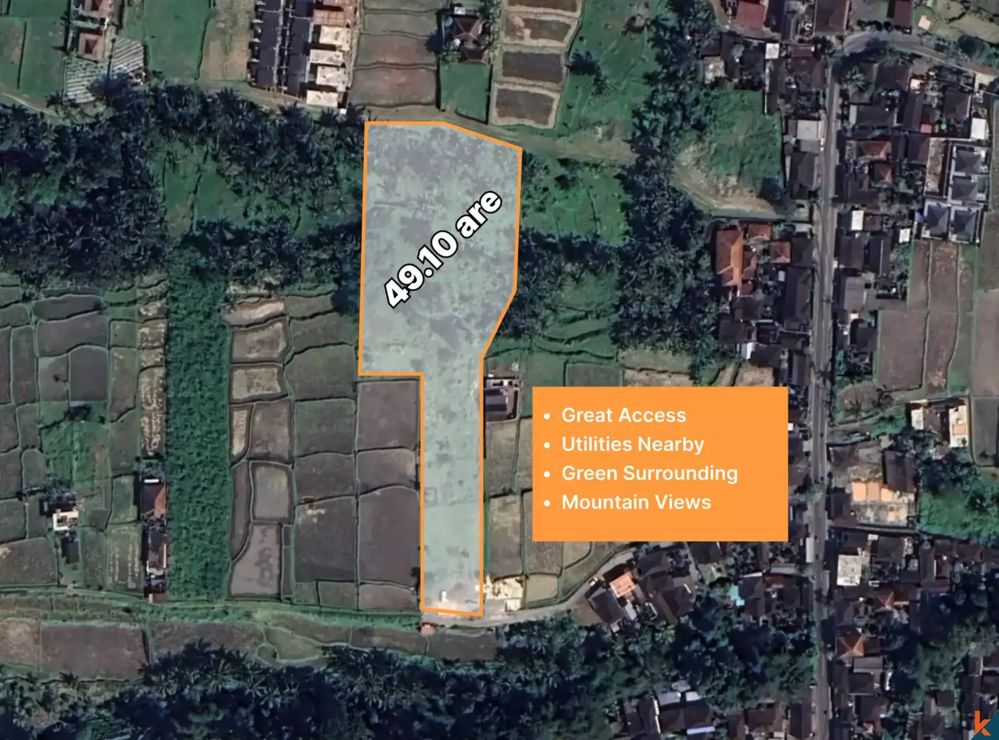 Magnificent Investment Plot of Land with Mountain Views and Green Surroundings in Ubud - Tegalalang
