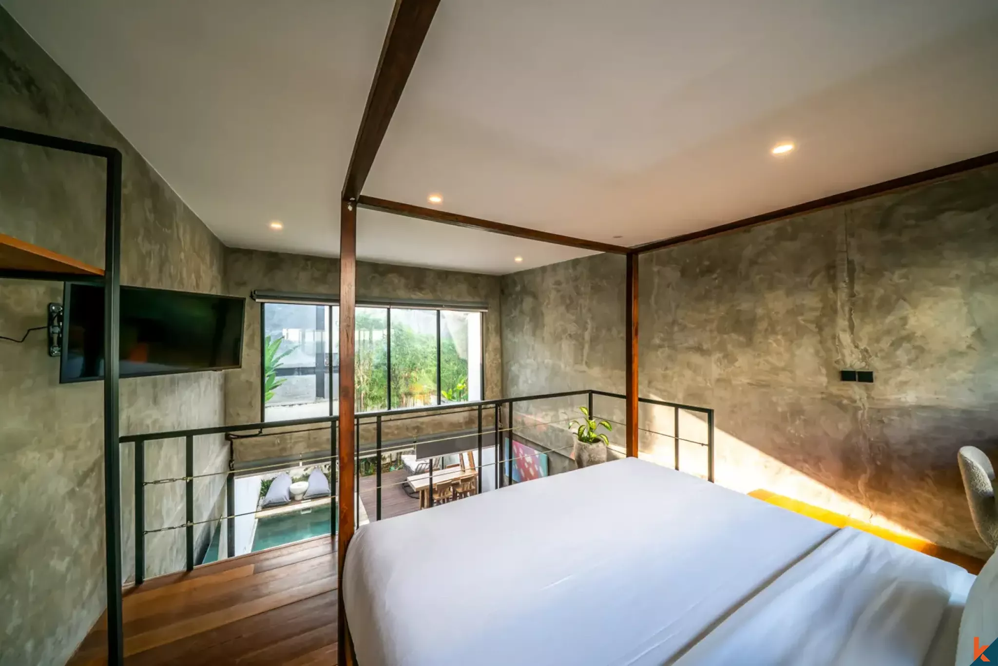 Superbe propriété de style loft d'une chambre à louer à Babakan