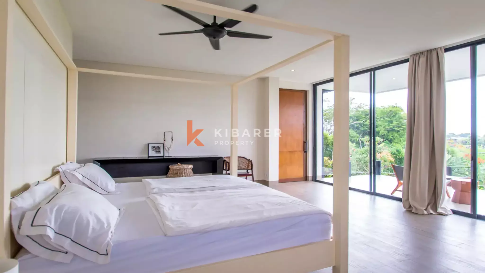 Luxury Four-Bedroom Villa with Rice Field Surroundings in Canggu