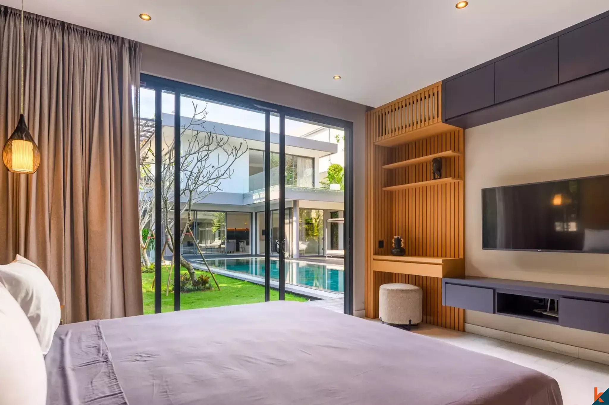 Vila mewah tiga kamar tidur berkualitas tinggi dengan pemandangan laut untuk dijual di Jimbaran