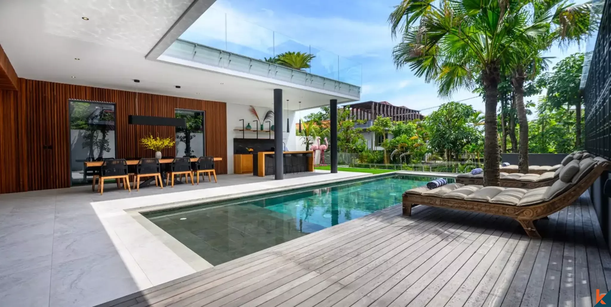 Perumahan hak milik empat kamar tidur berkualitas luar biasa yang menghadap Teluk Jimbaran