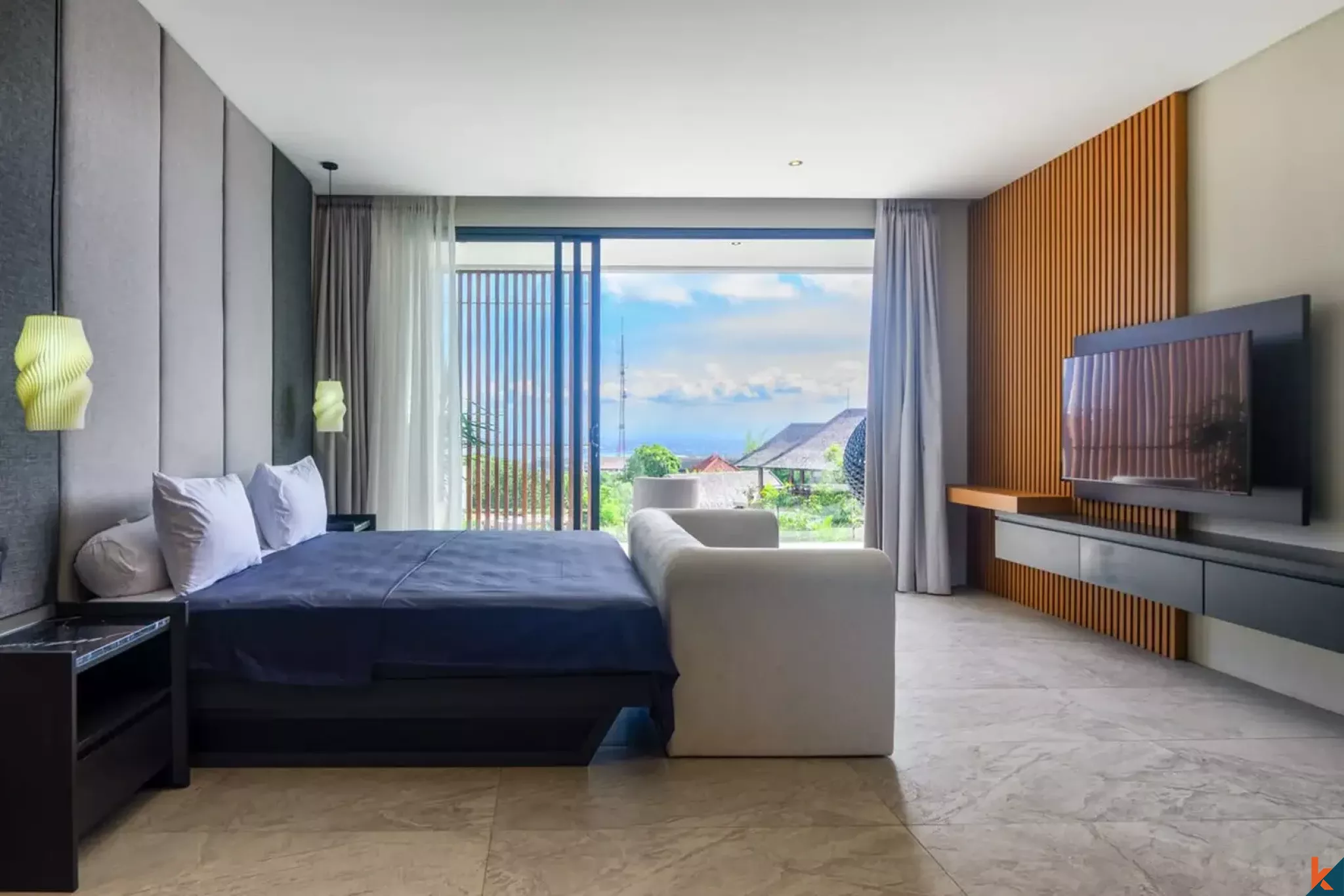 Perumahan hak milik empat kamar tidur berkualitas luar biasa yang menghadap Teluk Jimbaran