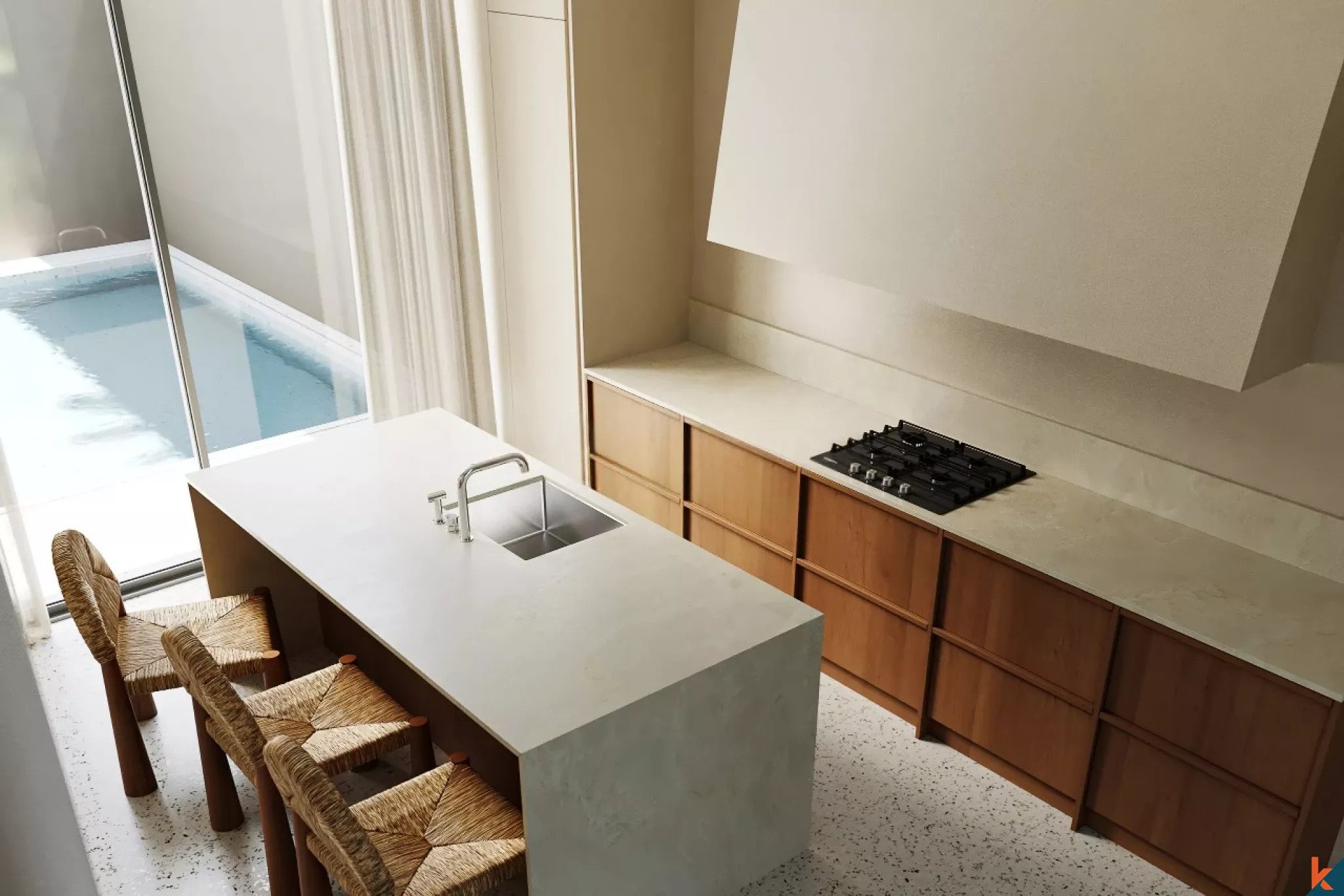 Modern Two-Bedroom Eco Townhouse for Lease in Pererenan