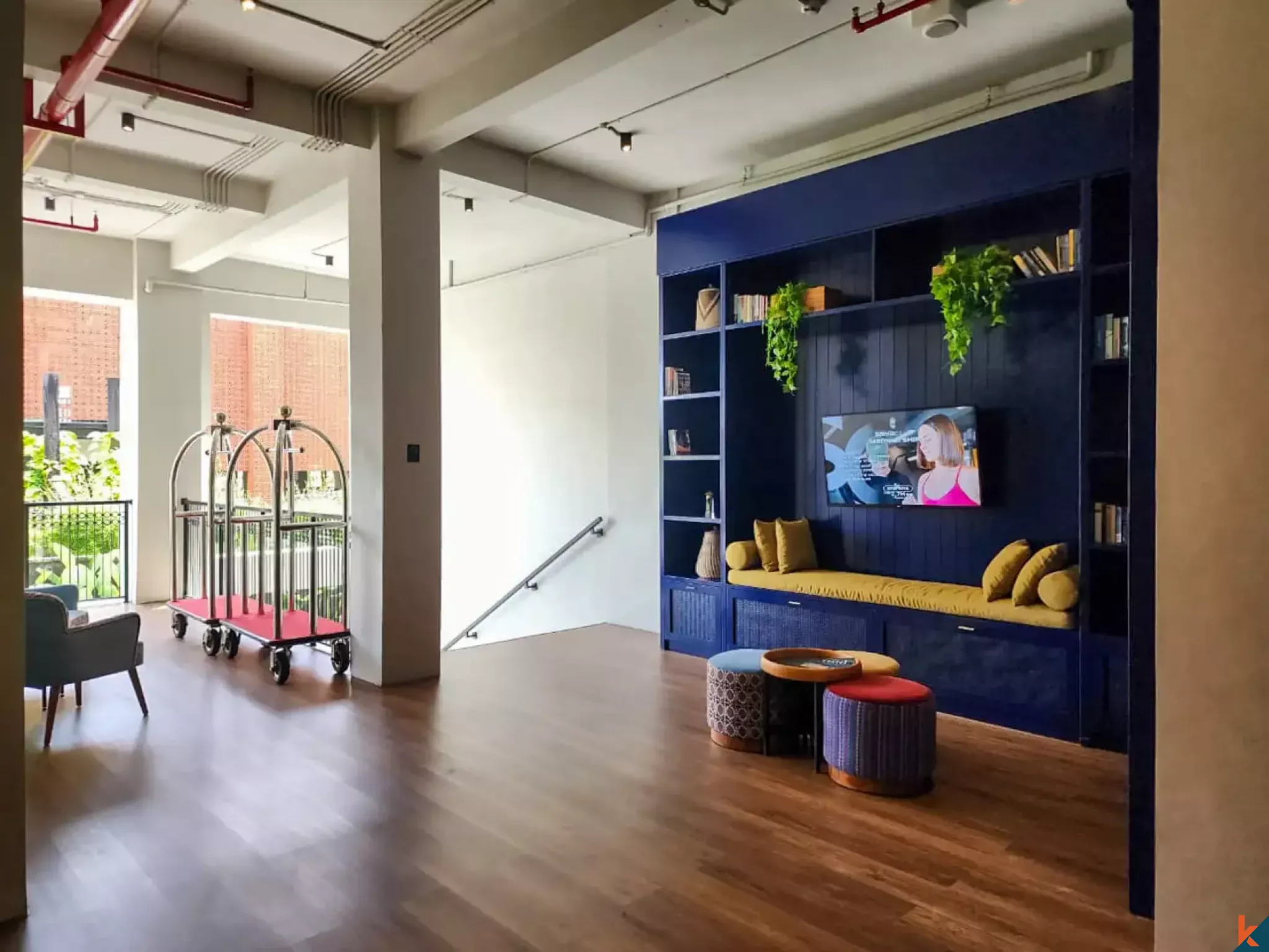 Apartemen loft dengan satu kamar tidur yang disewakan, bagian dari hotel bintang lima di Berawa