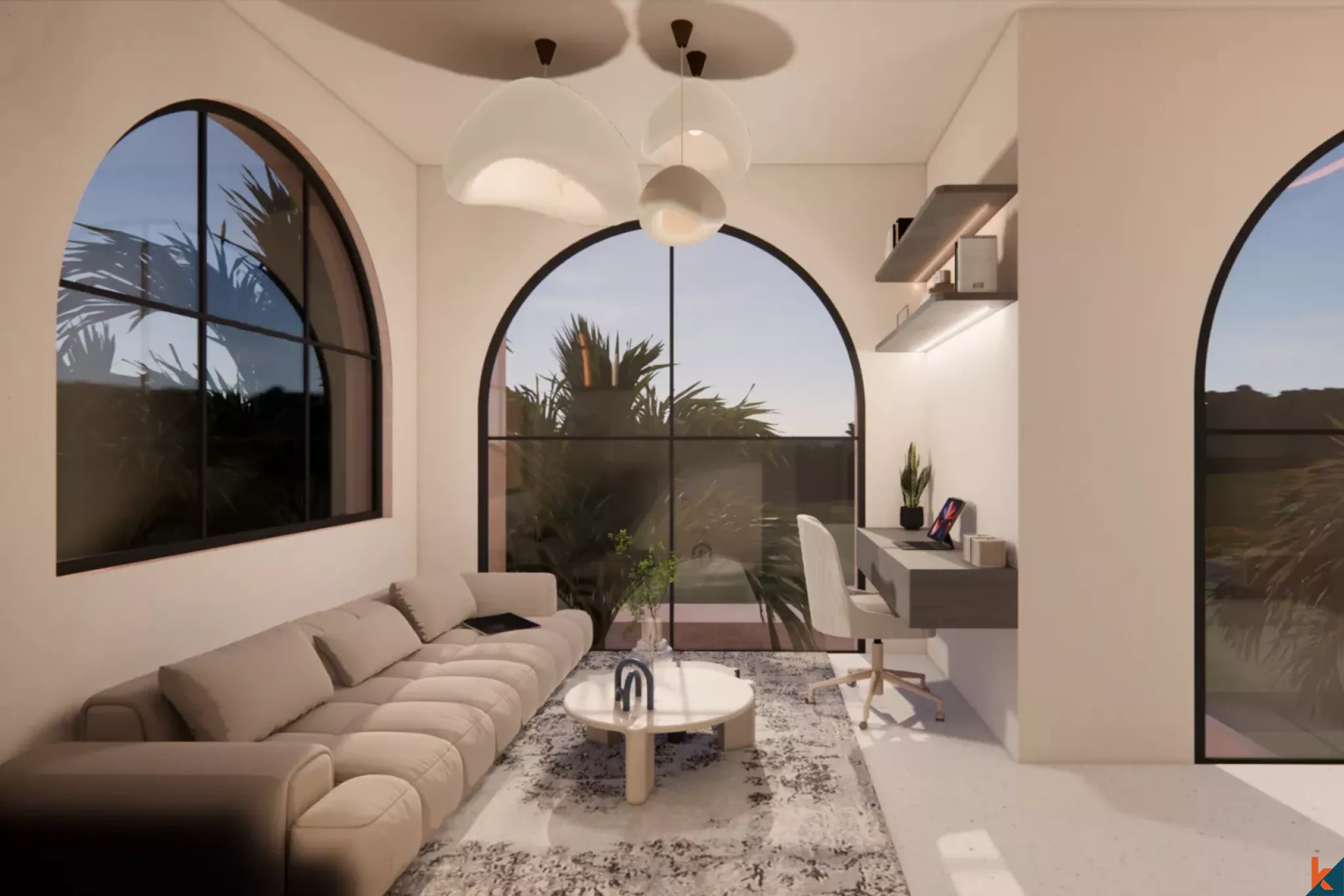 Villas de deux chambres à louer à Bingin, de style architectural persan (livré en février 2026)