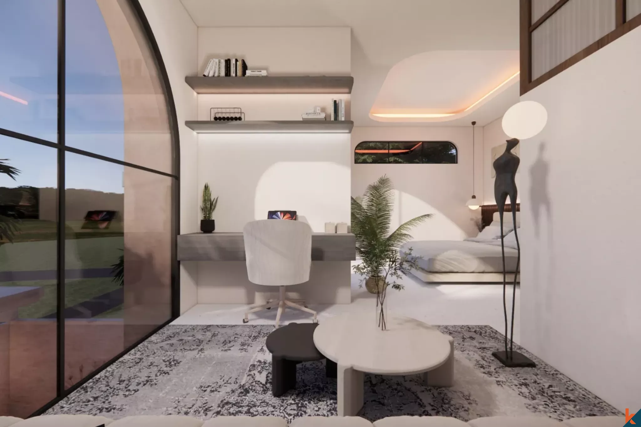 Villas de deux chambres à louer à Bingin, de style architectural persan (livré en février 2026)