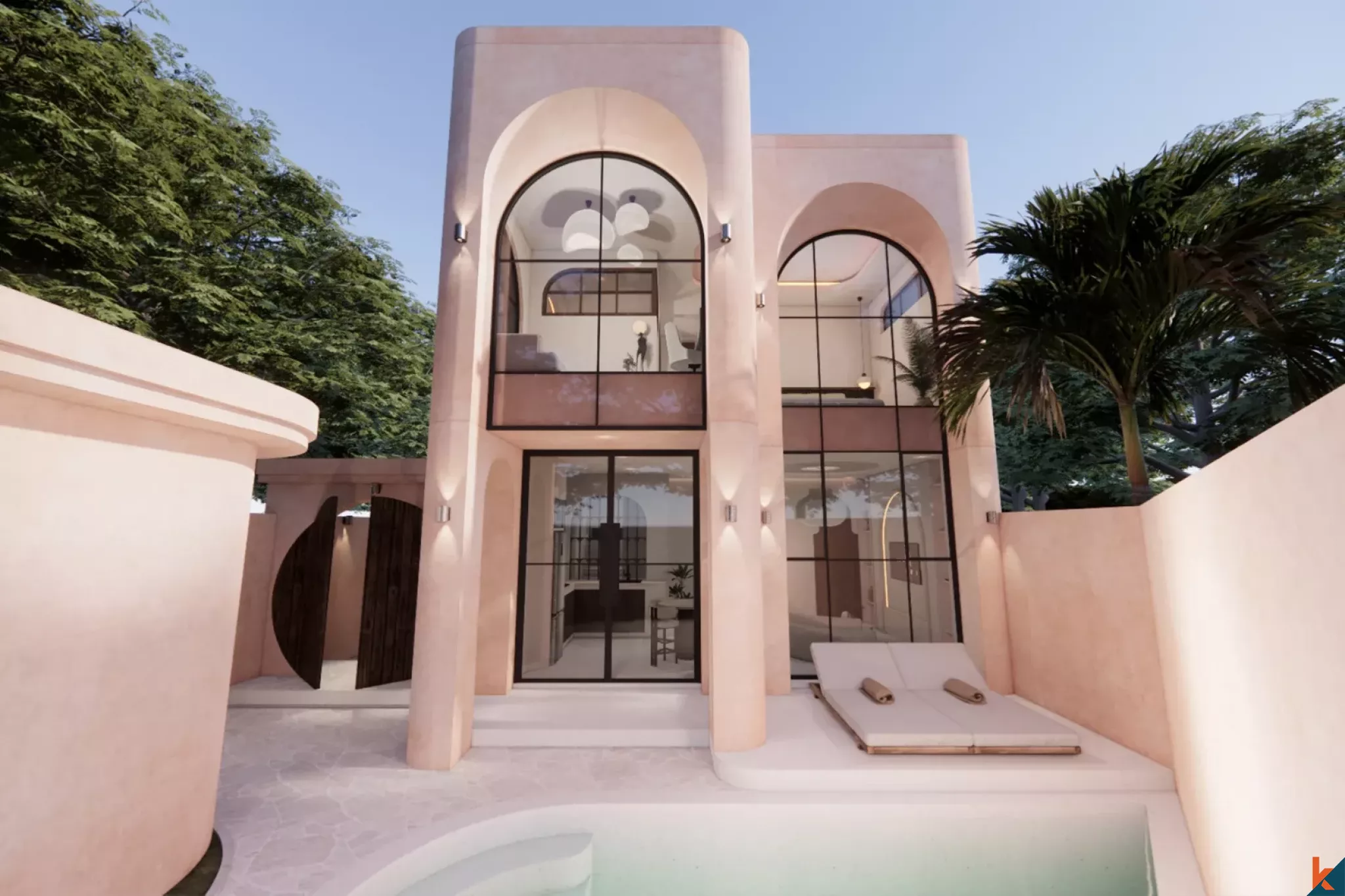 Villas de deux chambres à louer à Bingin, de style architectural persan (livré en février 2026)