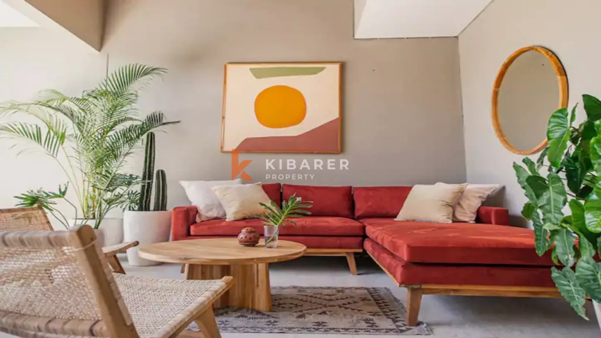 Vila Tropis Tiga Kamar Tidur dengan Ruang Terbuka di Pererenan