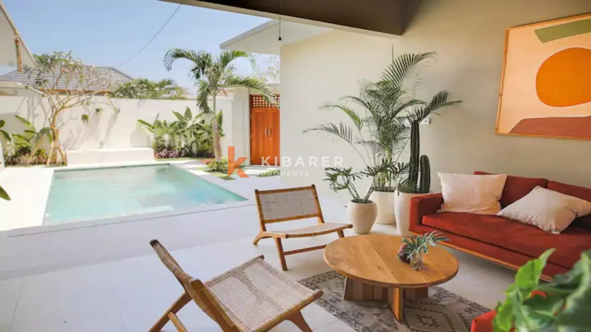 Vila Tropis Tiga Kamar Tidur dengan Ruang Terbuka di Pererenan