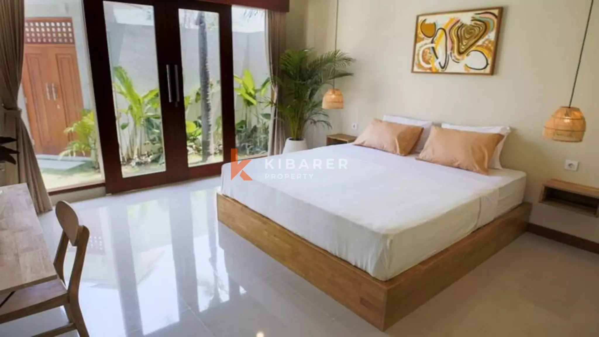 Vila Tropis Tiga Kamar Tidur dengan Ruang Terbuka di Pererenan