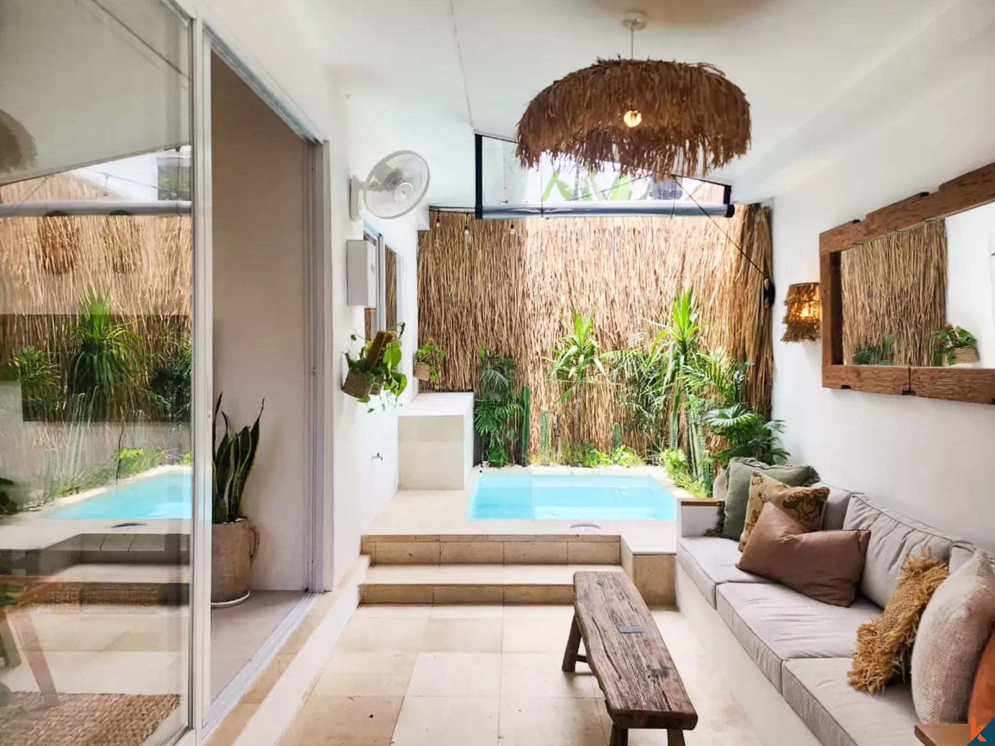 Vila sewa dua kamar tidur yang baru dan menawan, terletak di kawasan yang tenang di Tibubeneng