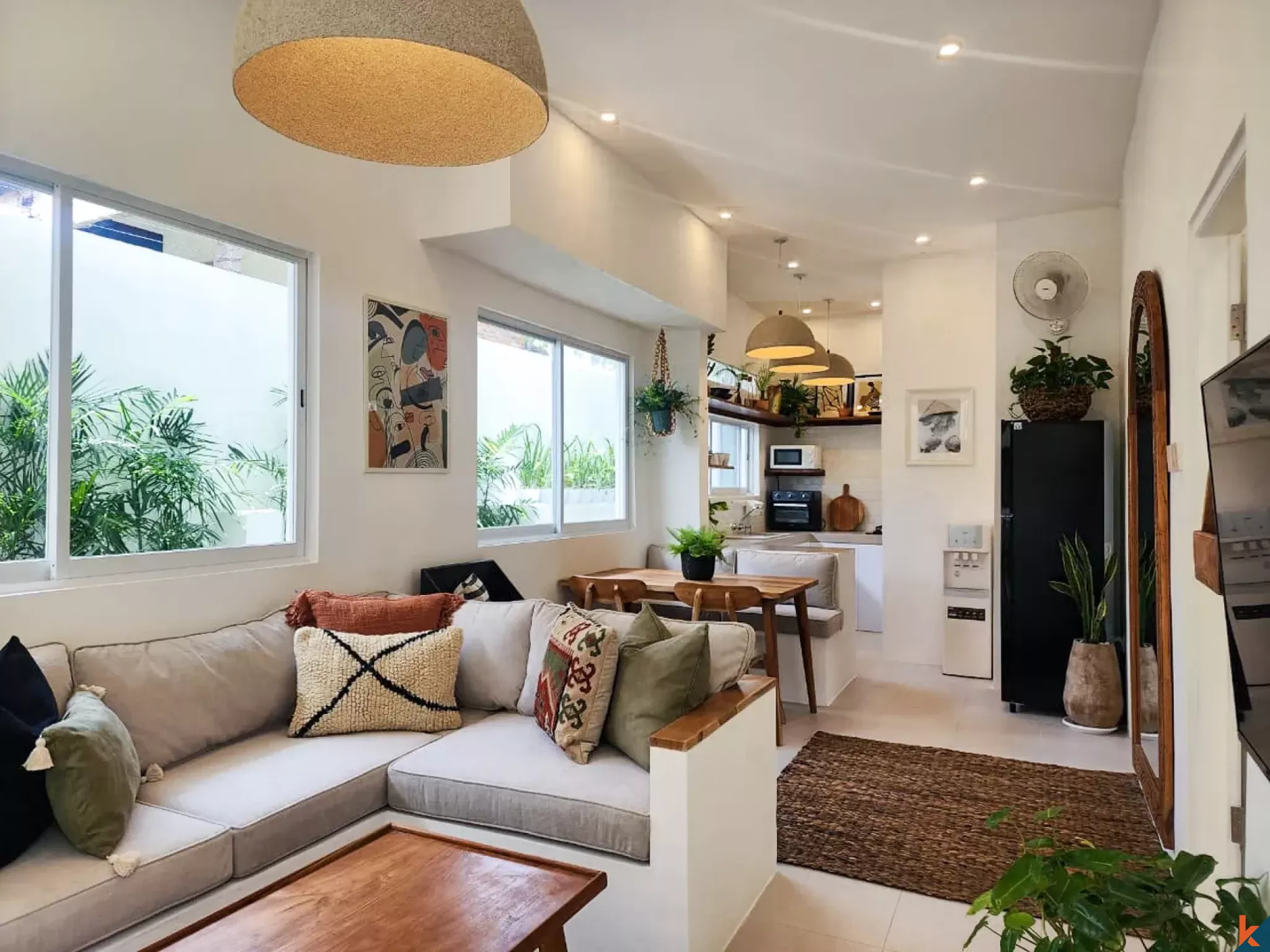 Vila sewa dua kamar tidur yang baru dan menawan, terletak di kawasan yang tenang di Tibubeneng