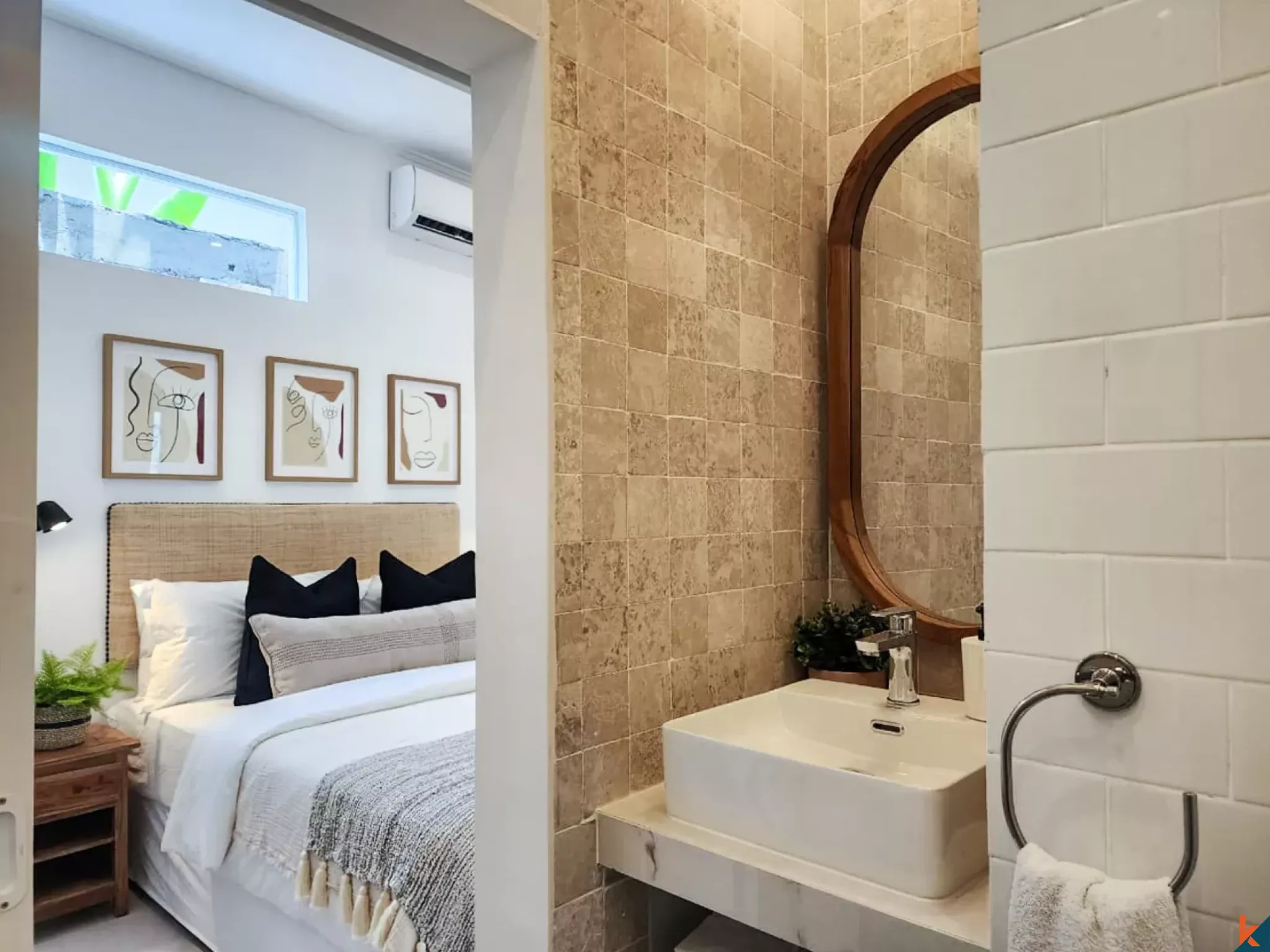 Vila sewa dua kamar tidur yang baru dan menawan, terletak di kawasan yang tenang di Tibubeneng