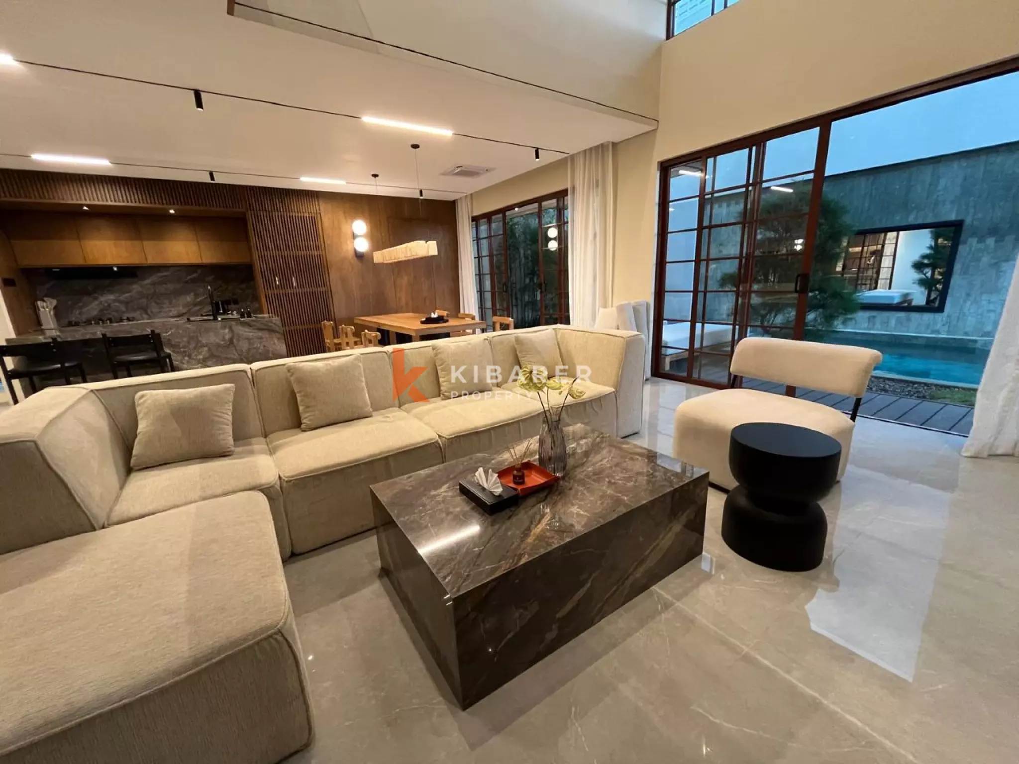 Peaceful Modern Three Bedroom Villa touched with Luxury Ambience and Amazing Paddy Field View in Canggu