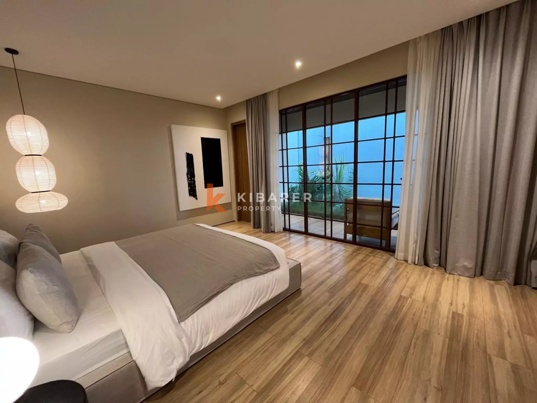 Peaceful Modern Three Bedroom Villa touched with Luxury Ambience and Amazing Paddy Field View in Canggu