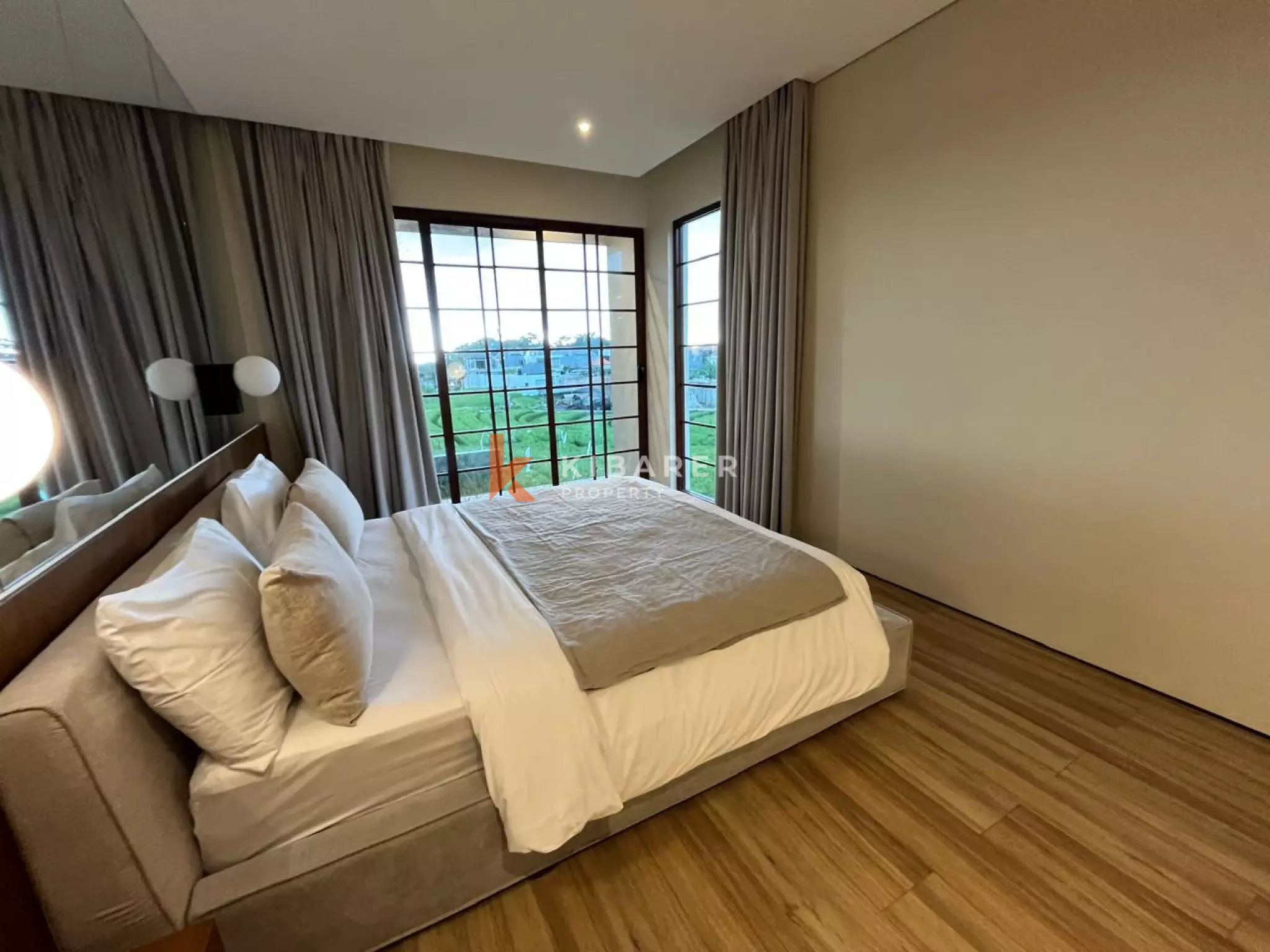 Peaceful Modern Three Bedroom Villa touched with Luxury Ambience and Amazing Paddy Field View in Canggu