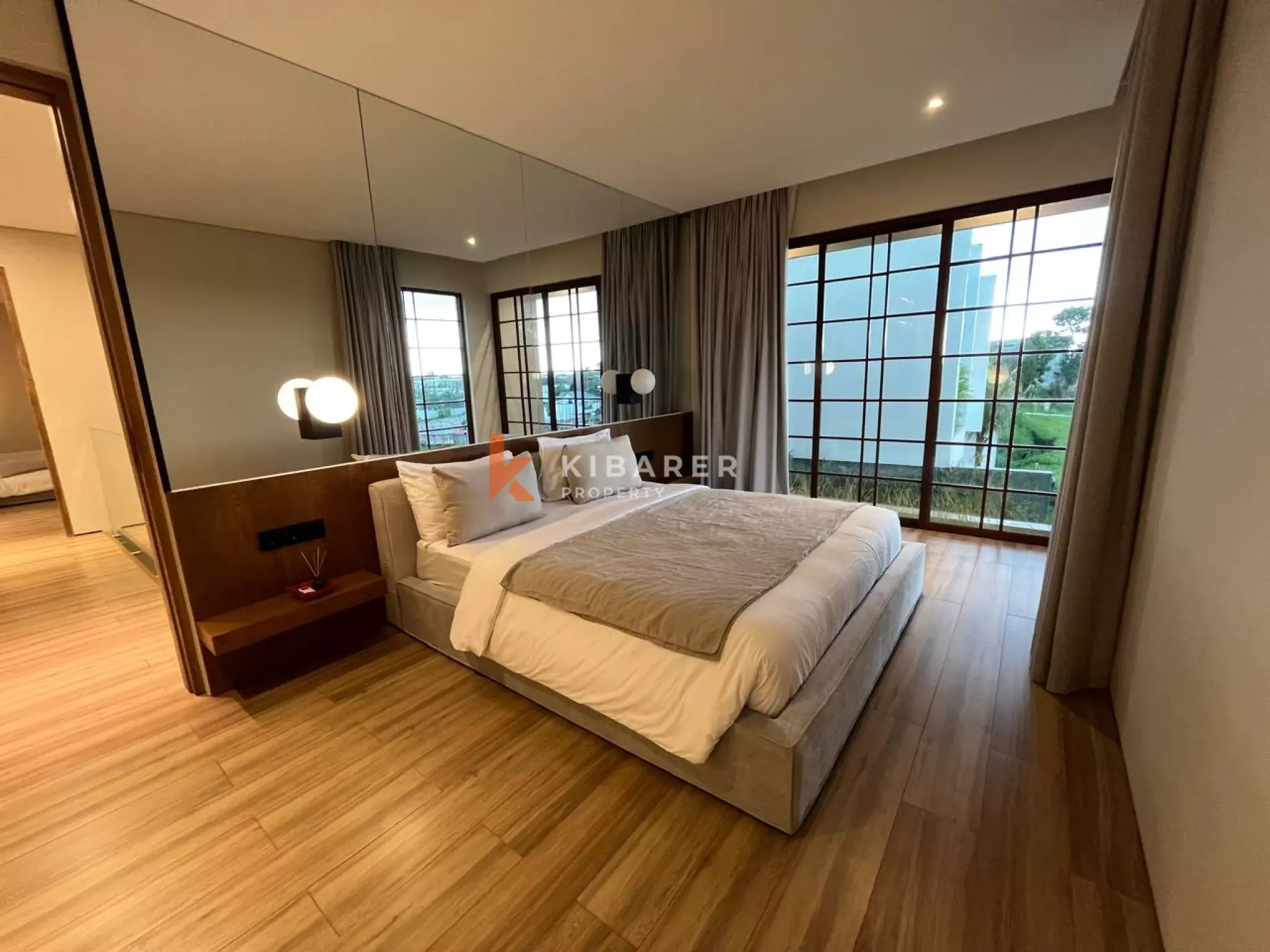 Peaceful Modern Three Bedroom Villa touched with Luxury Ambience and Amazing Paddy Field View in Canggu