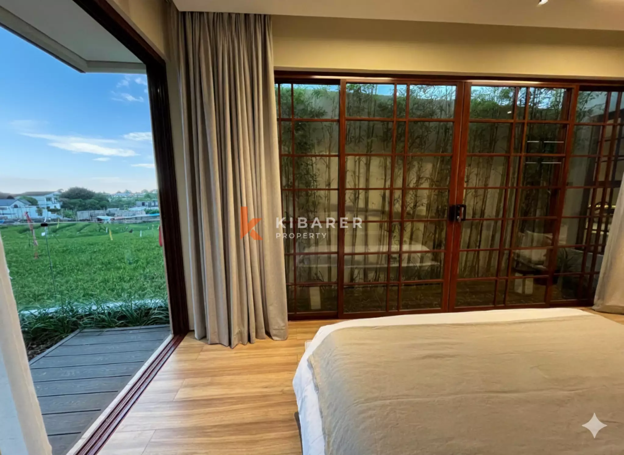 Peaceful Modern Three Bedroom Villa touched with Luxury Ambience and Amazing Paddy Field View in Canggu