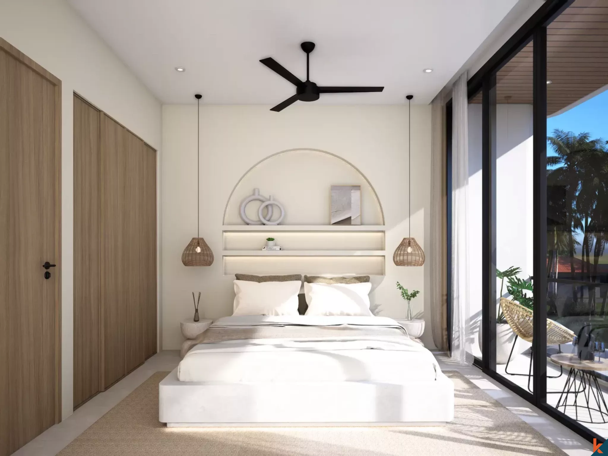 Properti Sewa Satu Kamar Tidur Modern yang Akan Segera Tersedia di Bingin yang Stylish