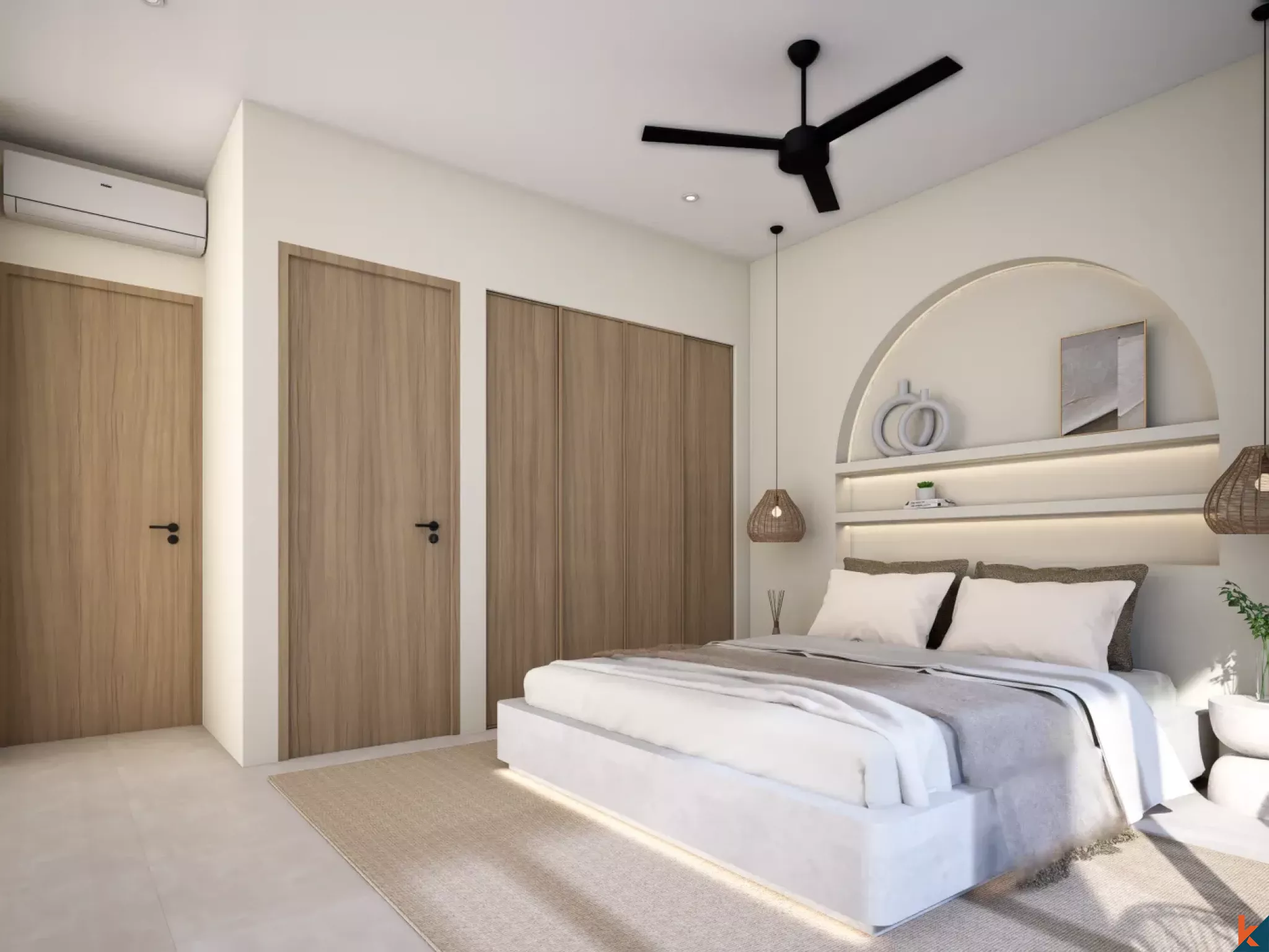 Properti Sewa Satu Kamar Tidur Modern yang Akan Segera Tersedia di Bingin yang Stylish