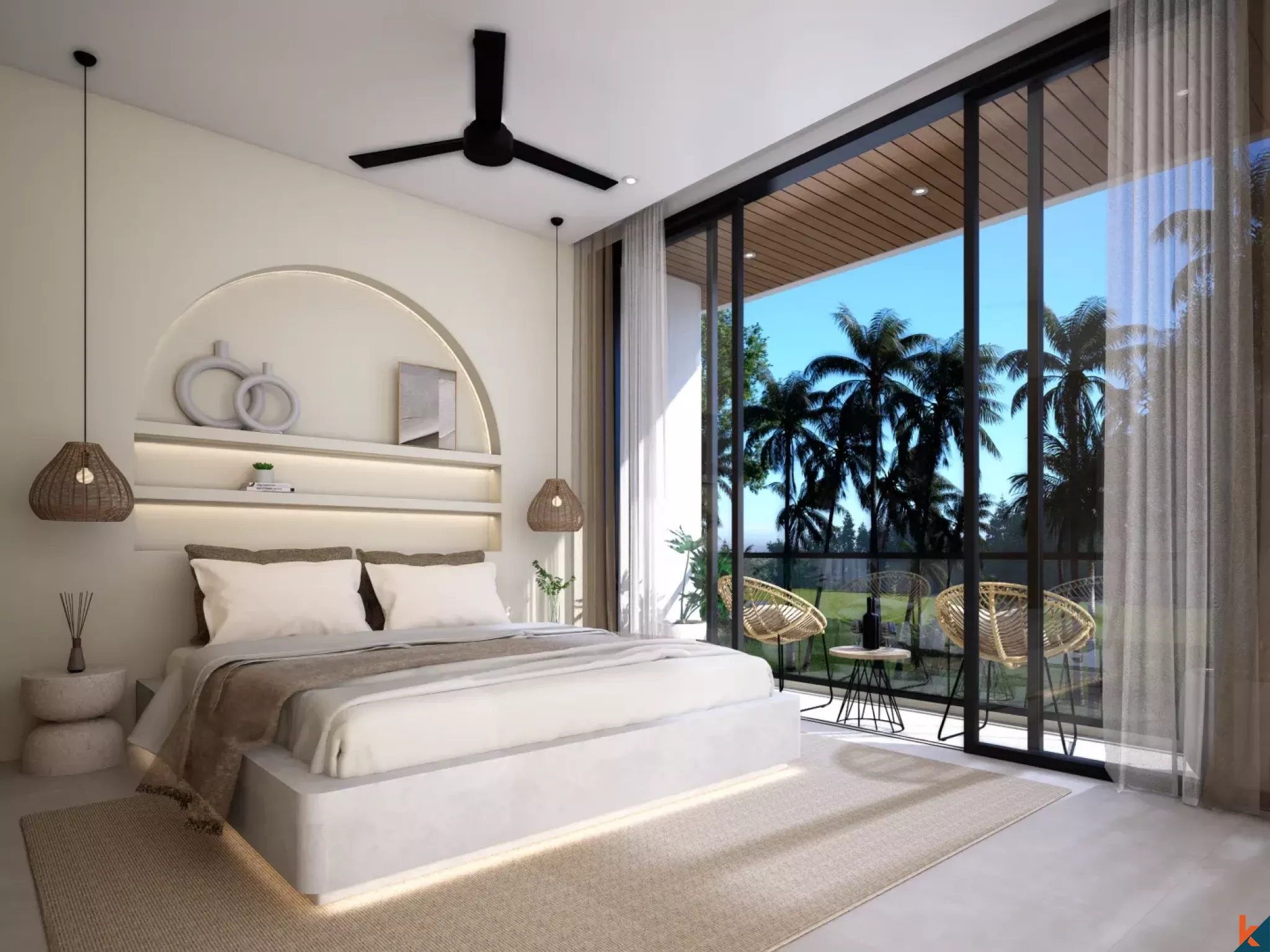 Properti Sewa Satu Kamar Tidur Modern yang Akan Segera Tersedia di Bingin yang Stylish