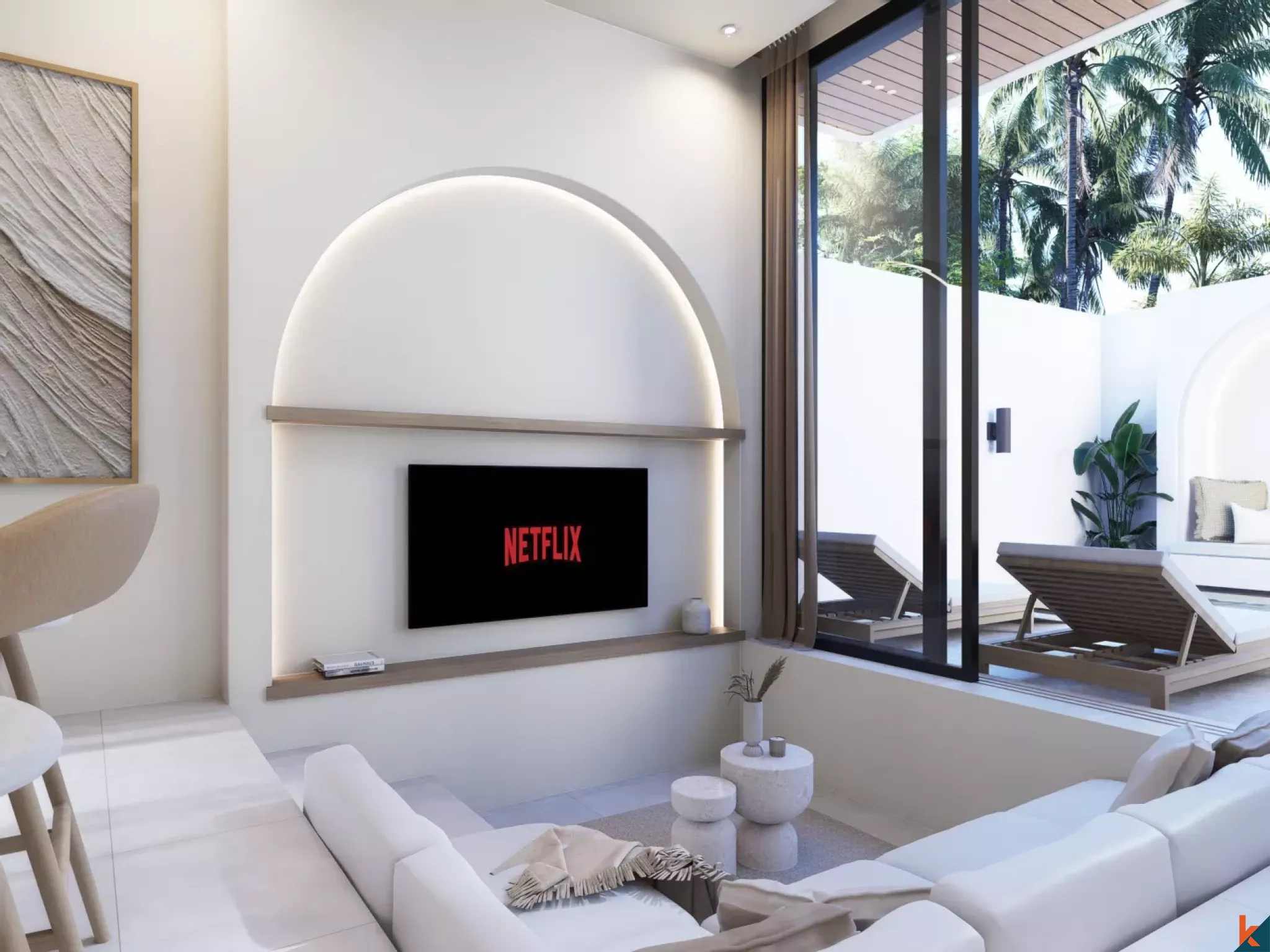 Properti Sewa Satu Kamar Tidur Modern yang Akan Segera Tersedia di Bingin yang Stylish