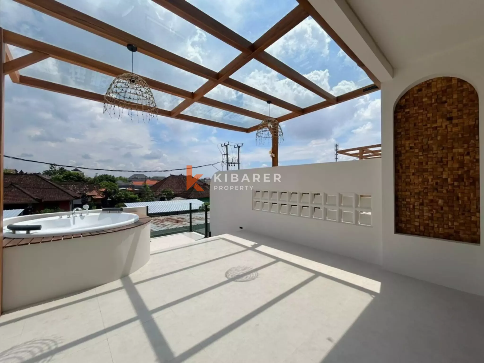 Stylish Three Bedroom Mediterranean Villa with Rooftop Lounge in Umalas