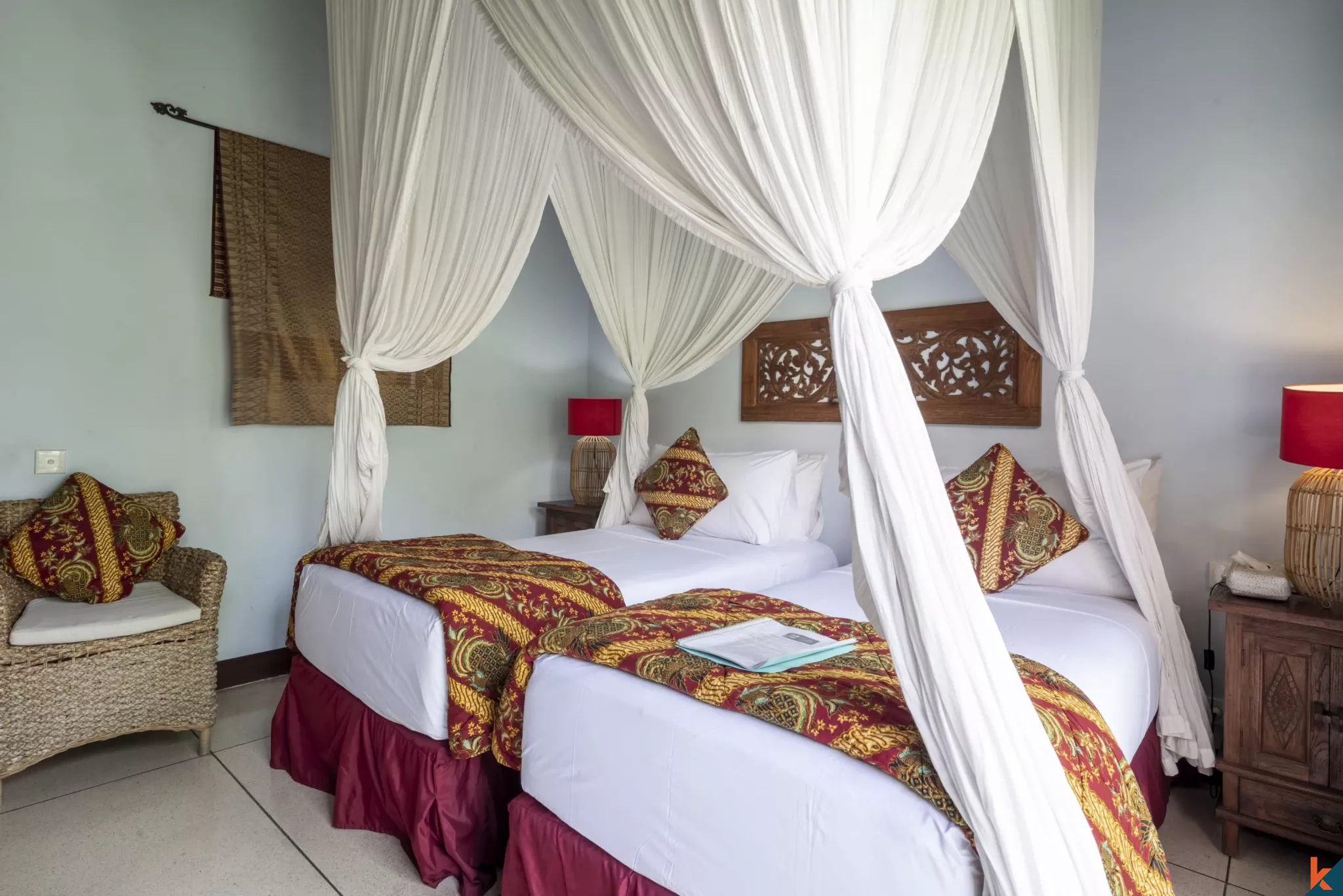 Vila Tropis 3 Kamar Tidur yang Tenang dengan Kolam Renang Pribadi di Pusat Pererenan