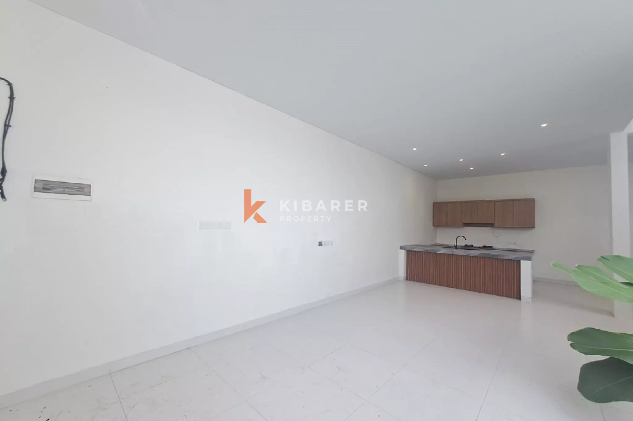 Villa minimaliste de deux chambres avec espace de vie ouvert dans le centre d'Umalas