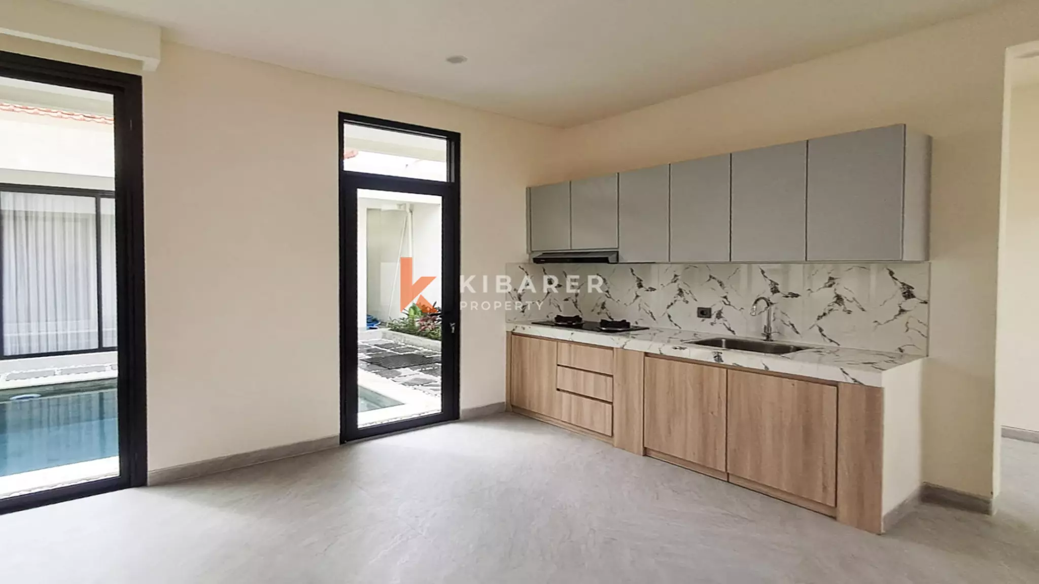 Charming Enclosed-Living Two-Bedroom Semi-Furnished Villa with Pool in Umalas