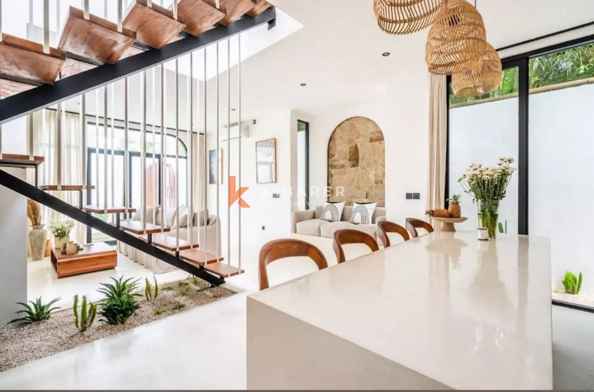 Bright and Modern Two Bedroom Umalas Villa Featuring Enclosed Living Spaces