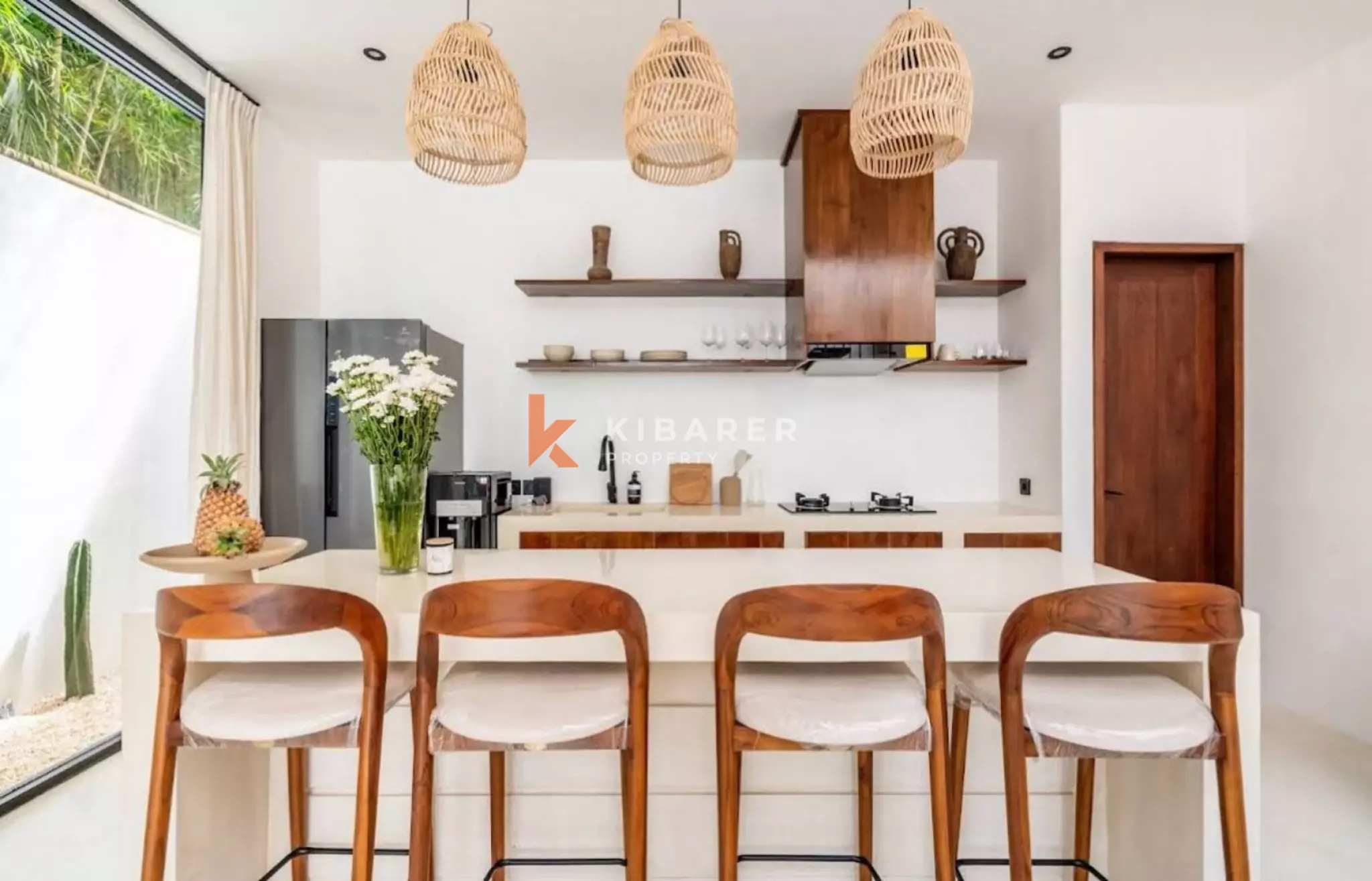 Bright and Modern Two Bedroom Umalas Villa Featuring Enclosed Living Spaces