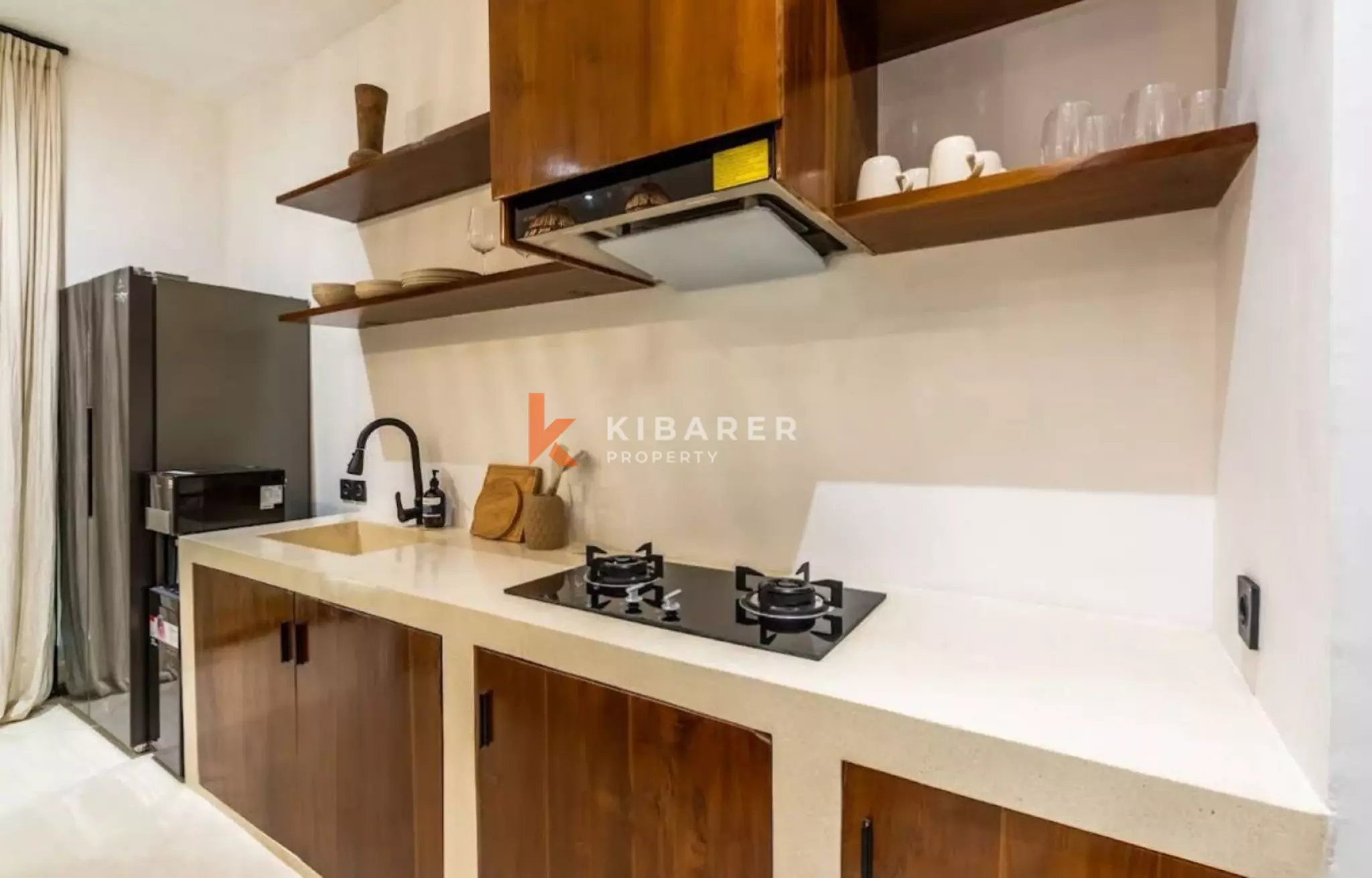 Bright and Modern Two Bedroom Umalas Villa Featuring Enclosed Living Spaces