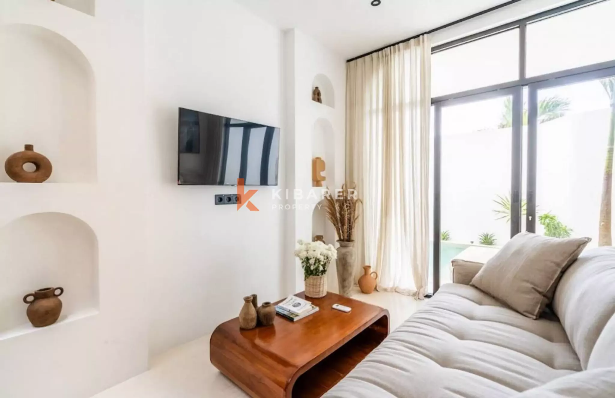 Bright and Modern Two Bedroom Umalas Villa Featuring Enclosed Living Spaces