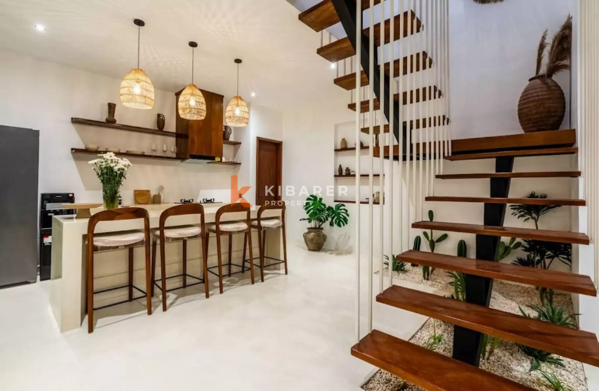 Bright and Modern Two Bedroom Umalas Villa Featuring Enclosed Living Spaces