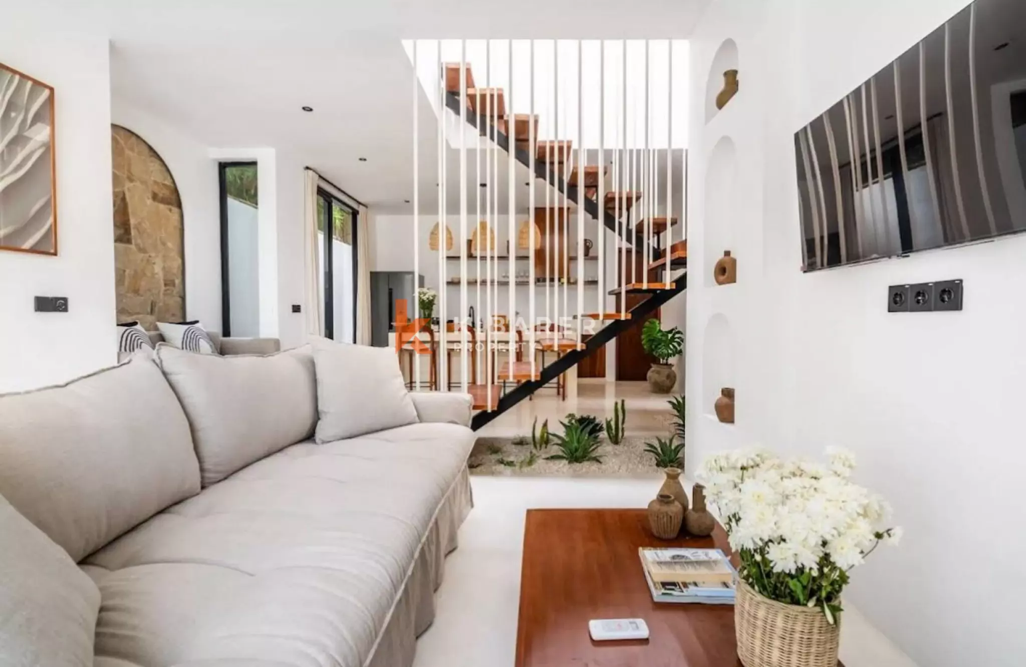 Bright and Modern Two Bedroom Umalas Villa Featuring Enclosed Living Spaces