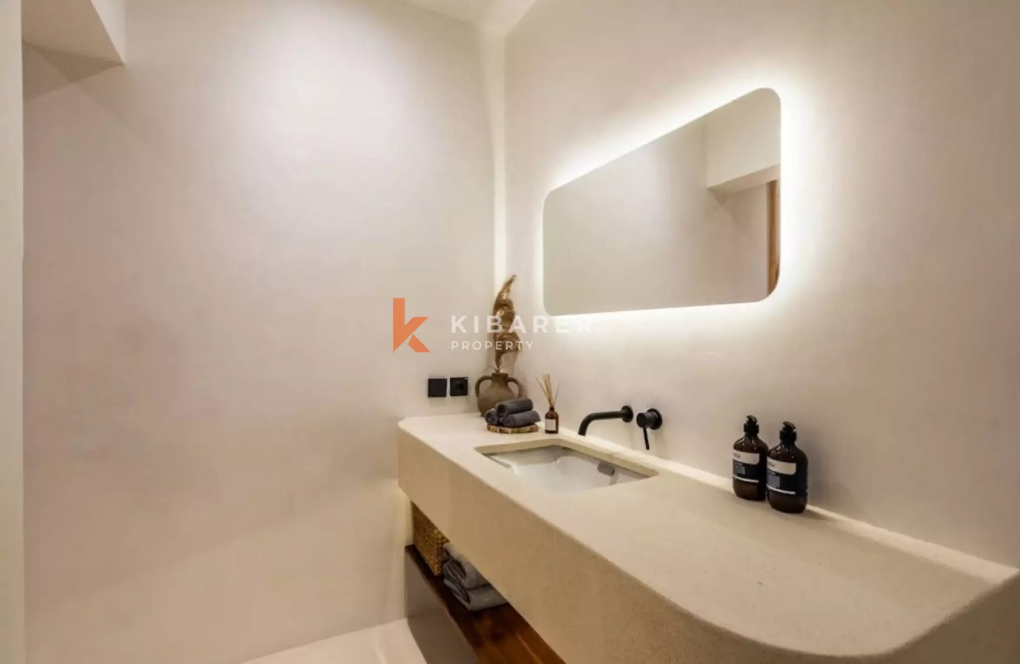 Bright and Modern Two Bedroom Umalas Villa Featuring Enclosed Living Spaces